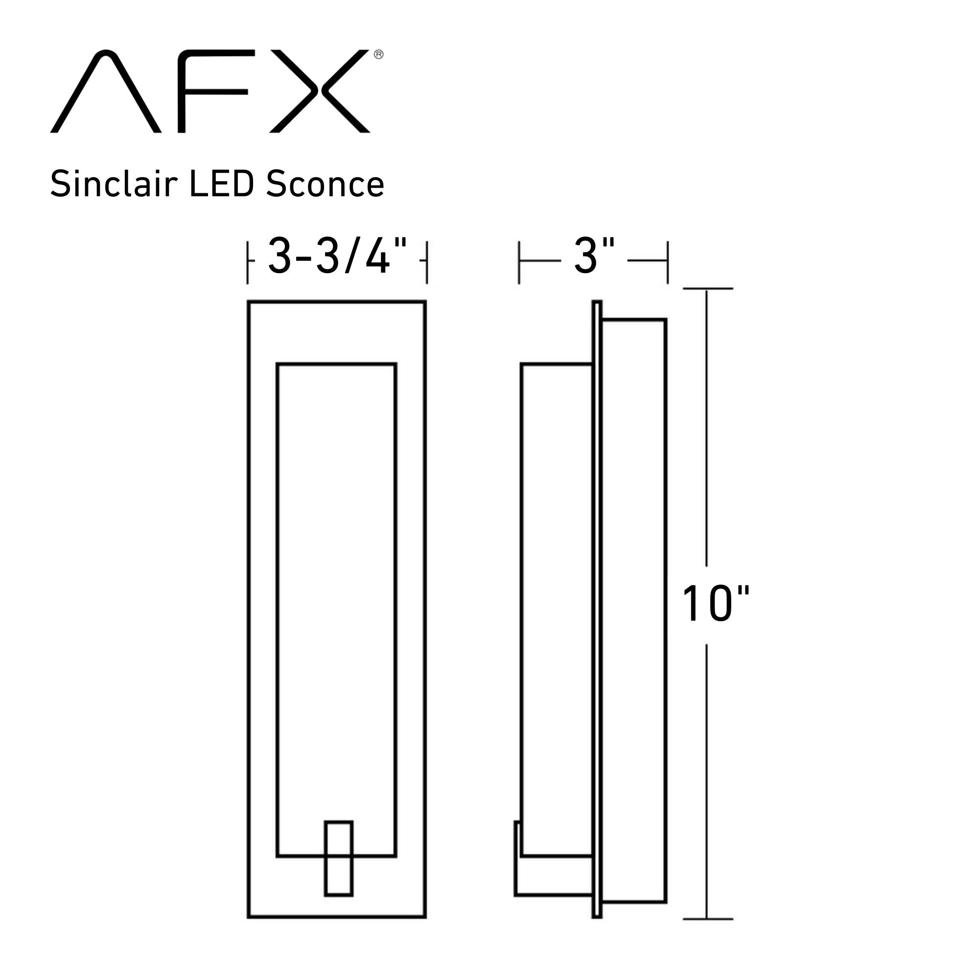 Sinclair 10 in. LED Wall Light Satin Nickel Finish - Bees Lighting