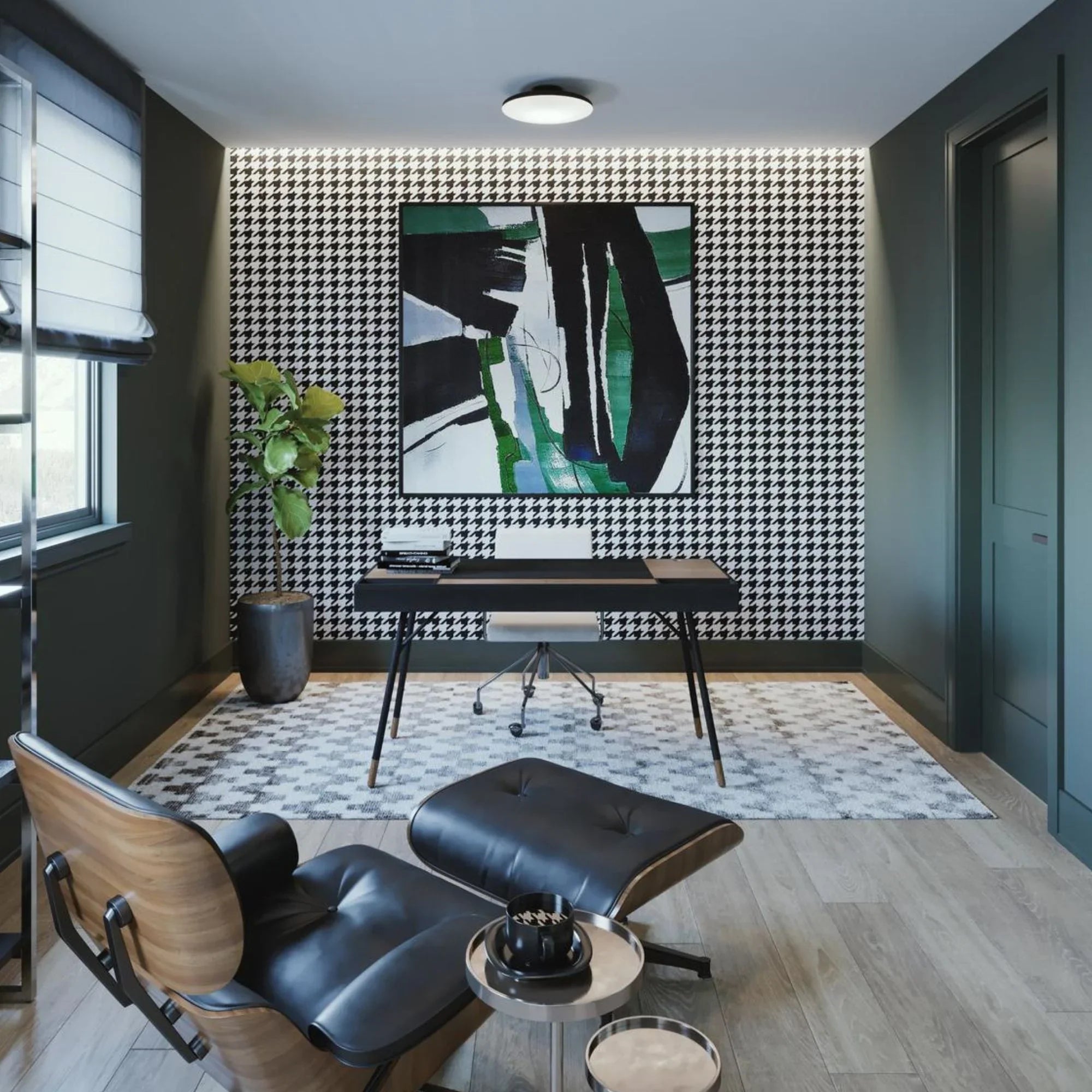 Skye 19" LED Semi-Flush Mount, Black Finish - Bees Lighting