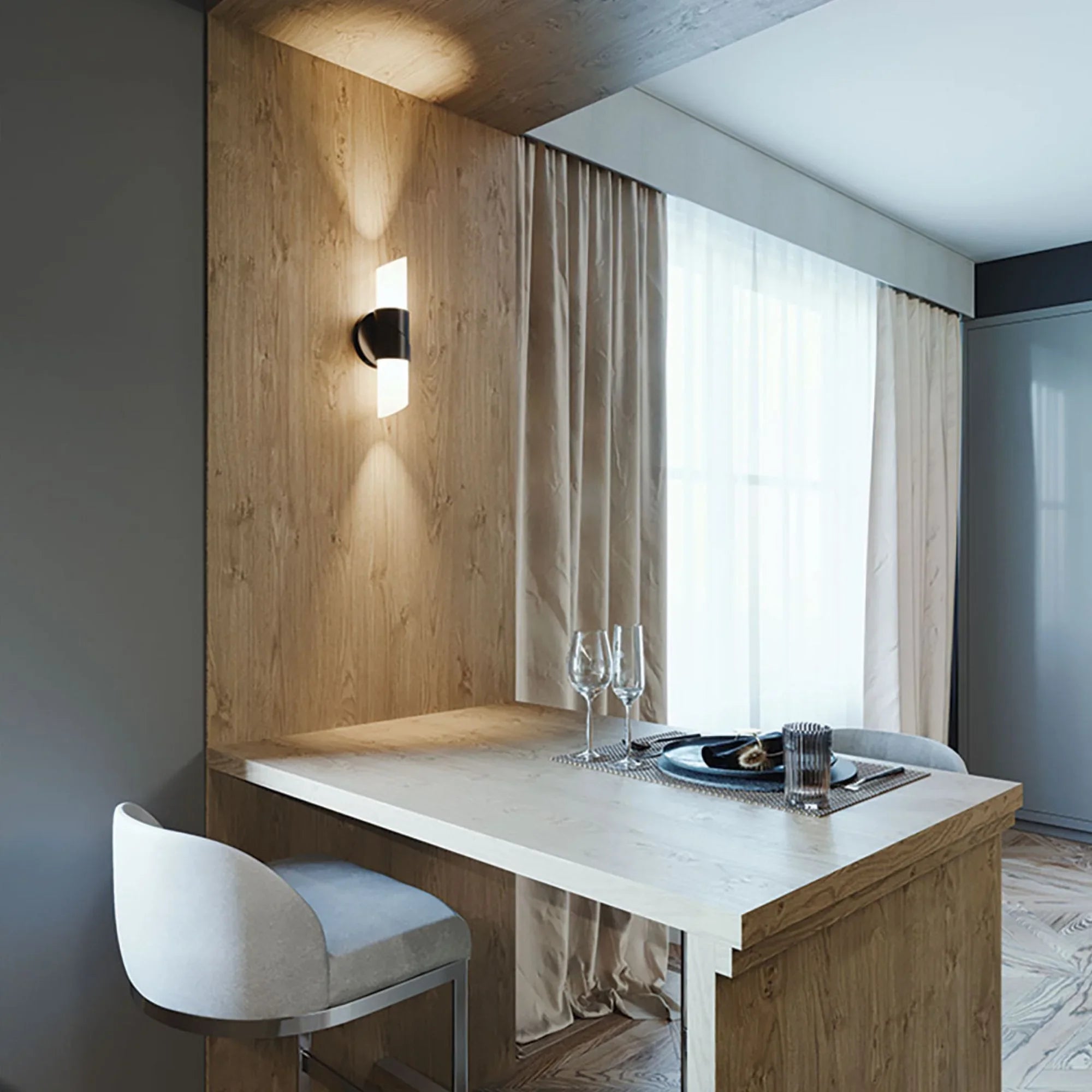 Slice 13" LED Wall Sconce, Black Finish - Bees Lighting