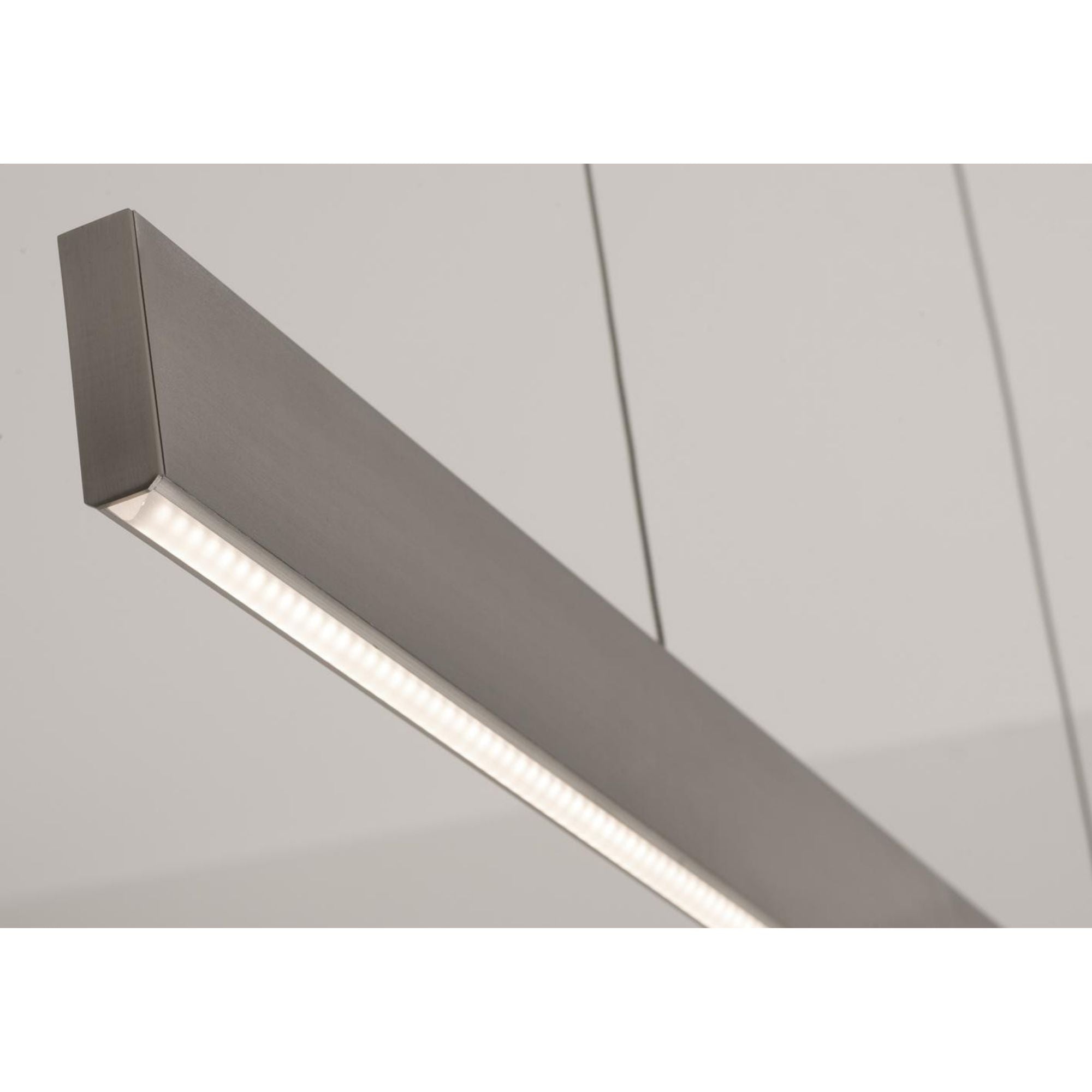 Stealth 36 in. LED Pendant Light Selectable CCT 120V Satin Nickel Finish - Bees Lighting