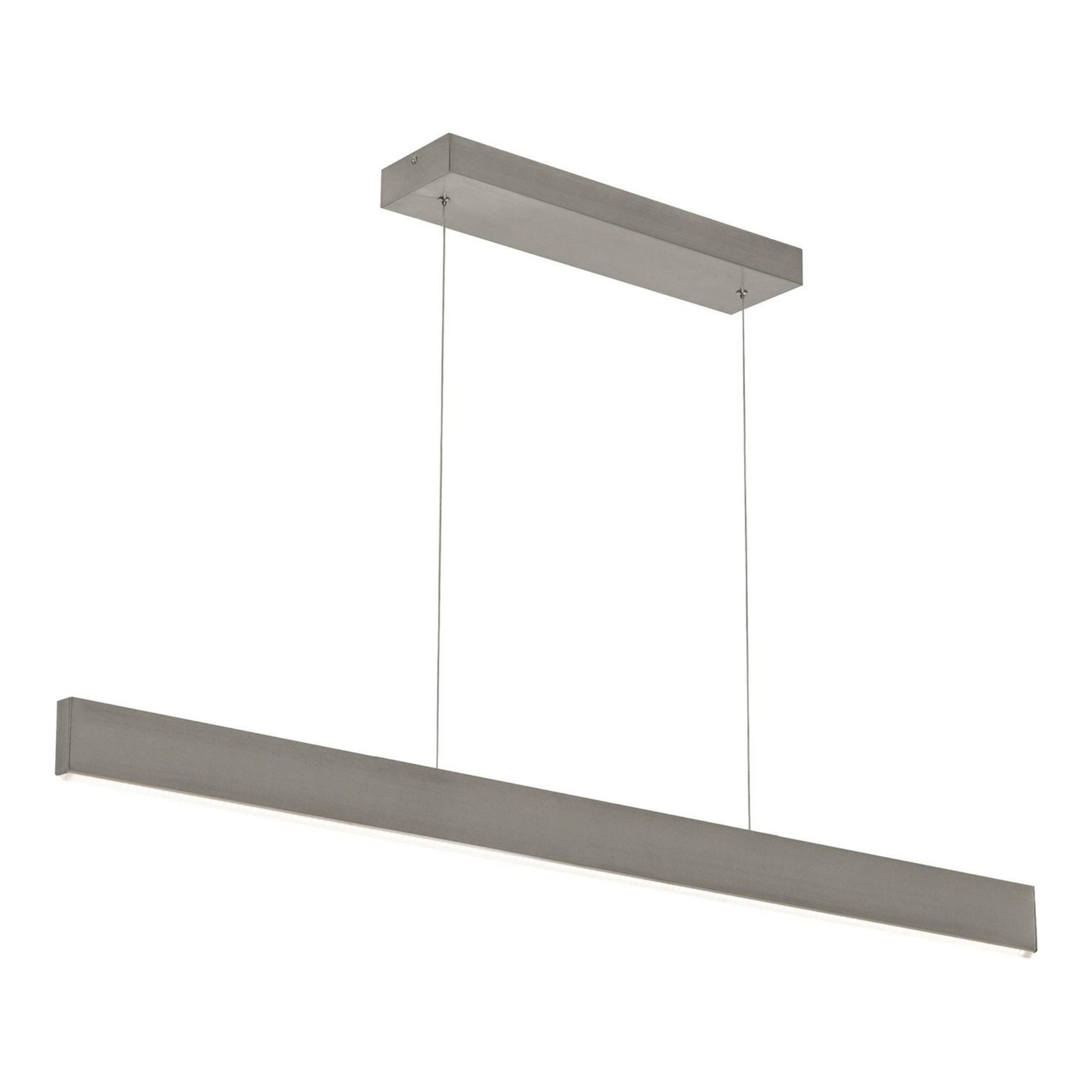 Stealth 46 in. LED Pendant Light Selectable CCT 120-277V Satin Nickel Finish - Bees Lighting