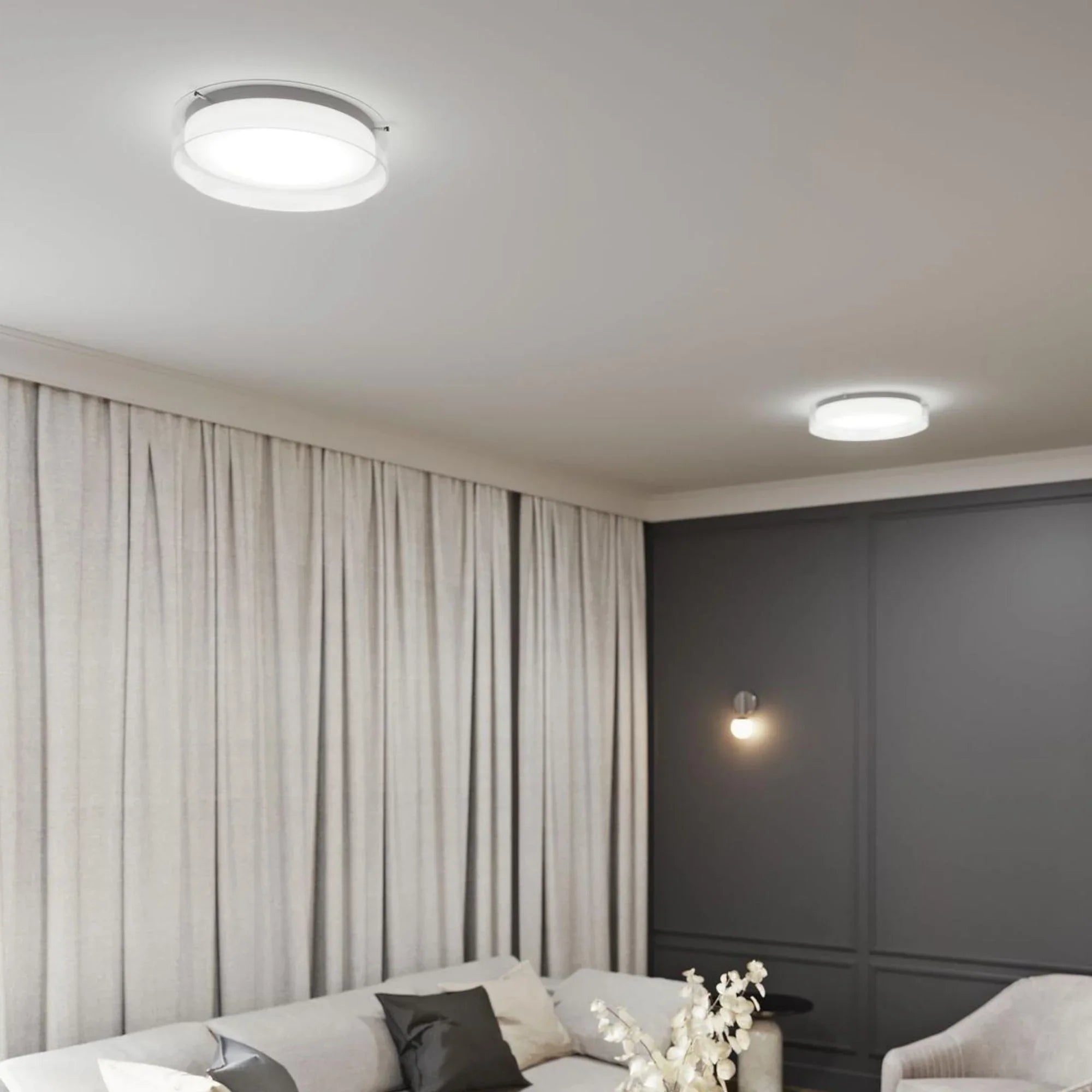Studio 16" LED Flush Mount, Polished Chrome Finish