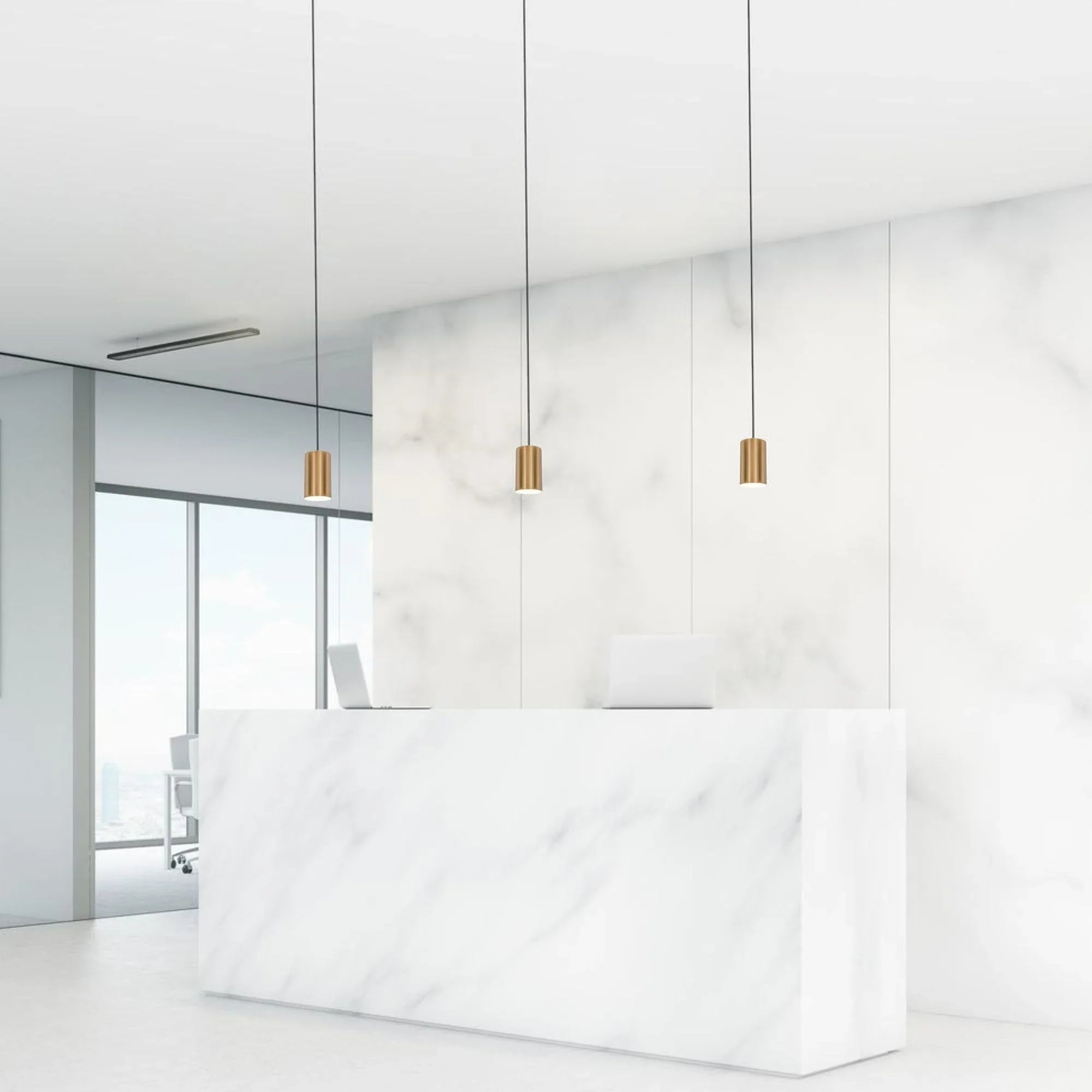 Tyke 4" Mini Pendant, Satin Brass Finish - Bees Lighting