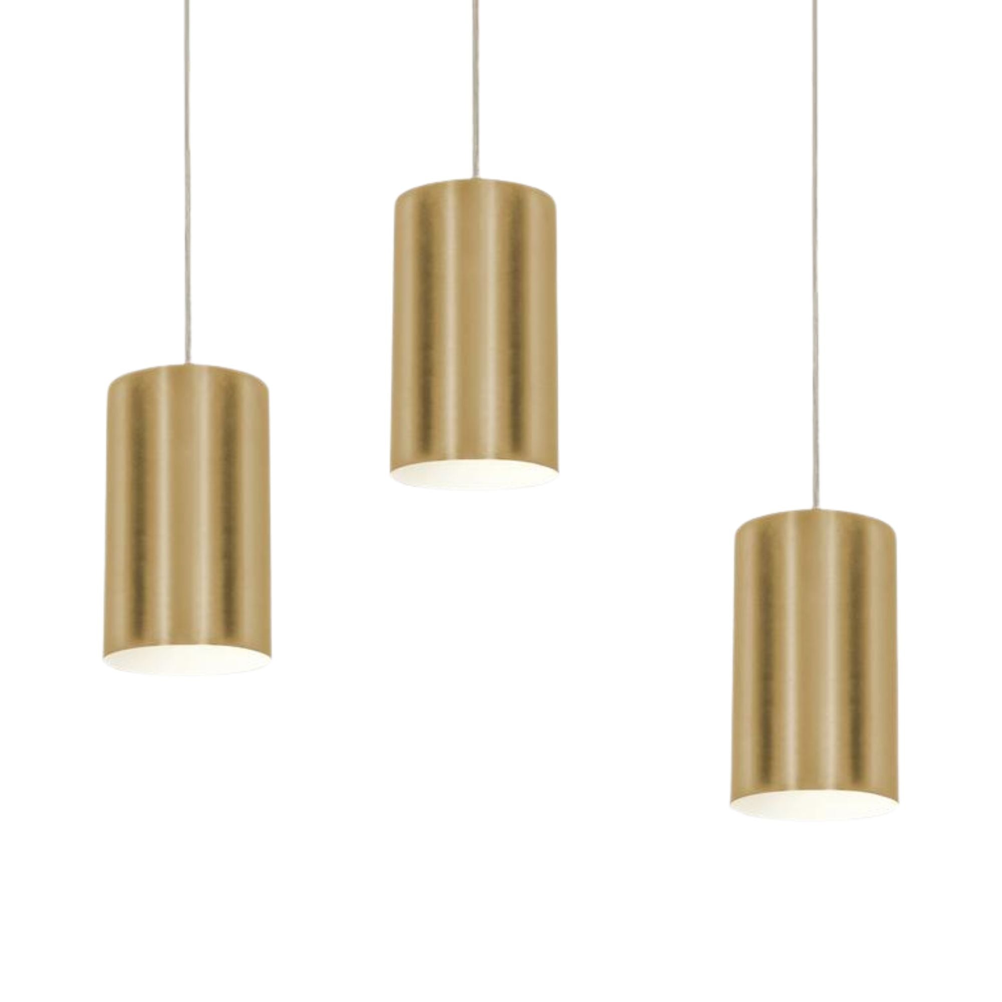 Tyke 18 in. 3 Lights Pendant Light satin brass Finish