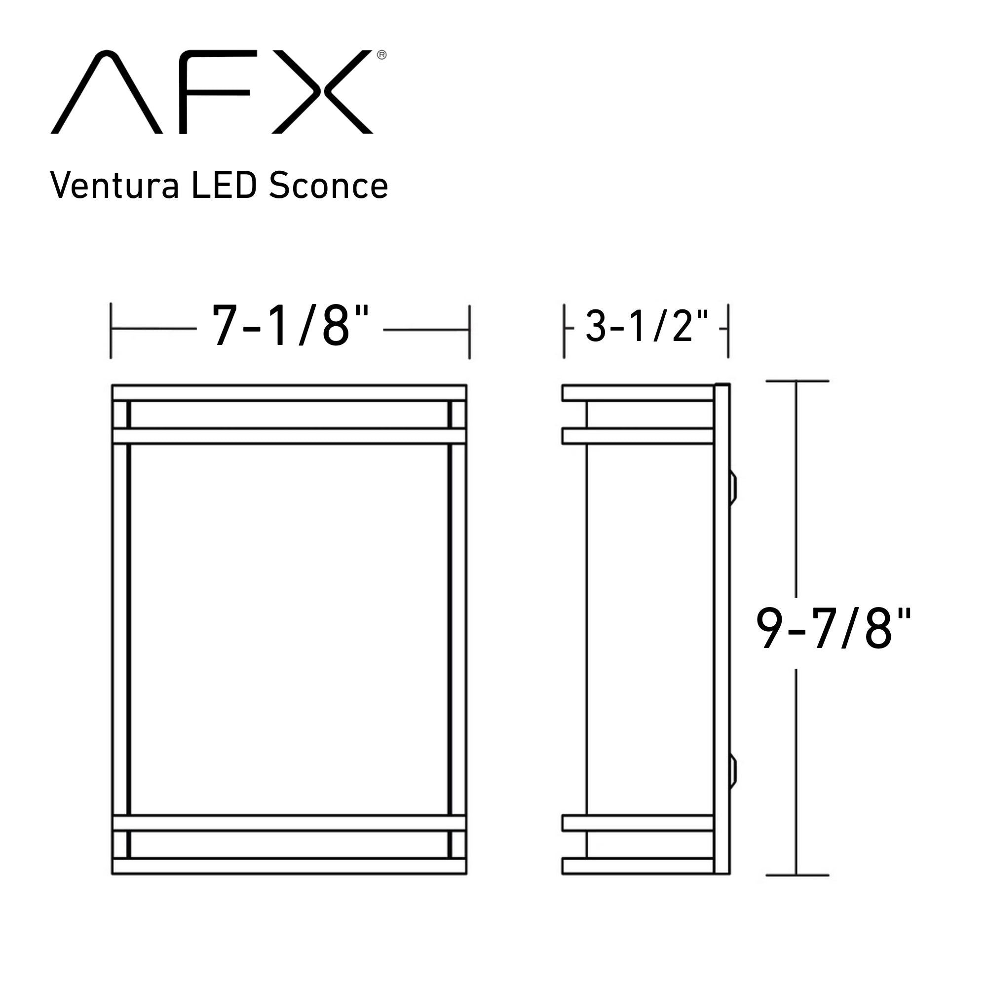 Ventura 10 in. LED Wall Light Bronze Finish - Bees Lighting