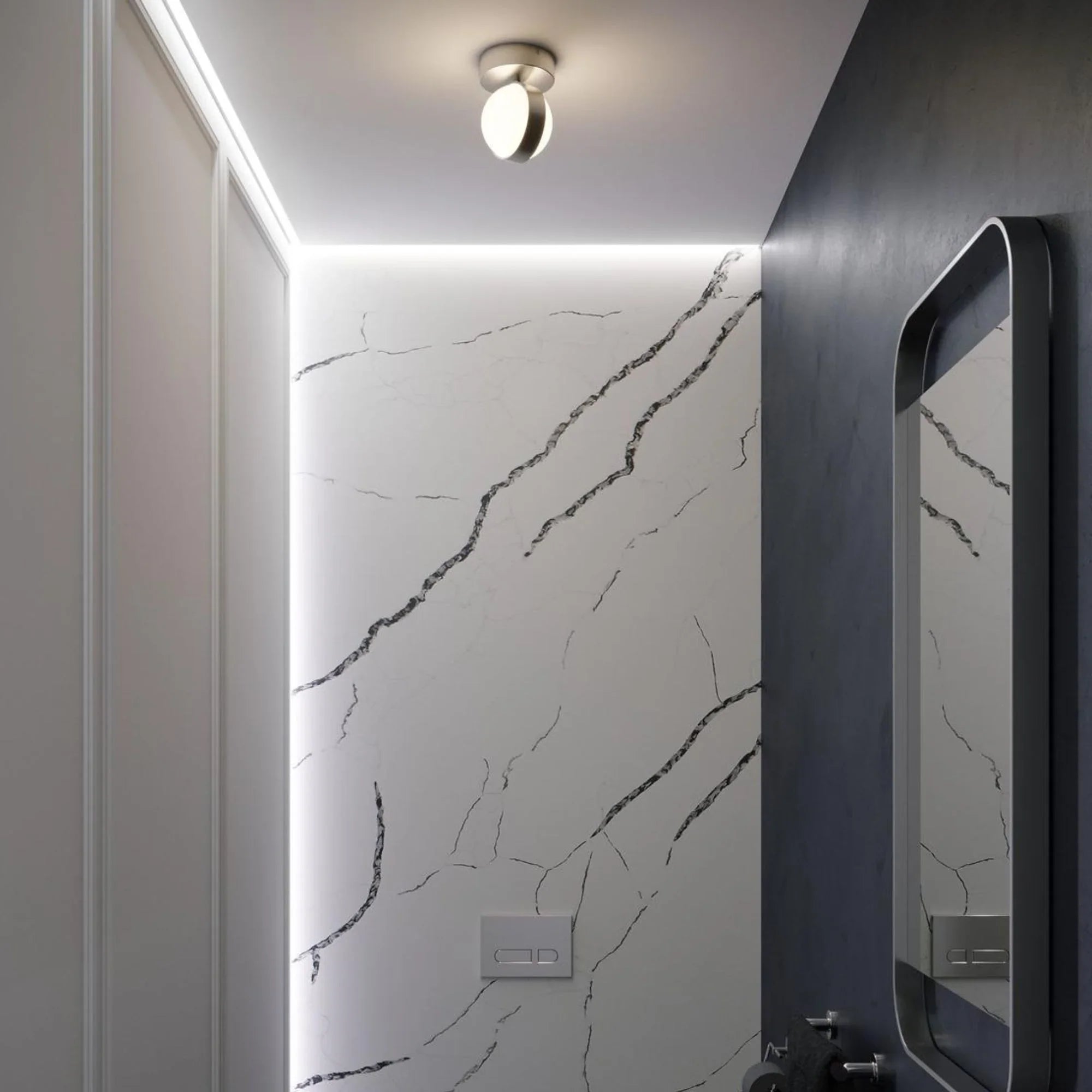 Verona 5" LED Flush Mount, Satin Nickel Finish