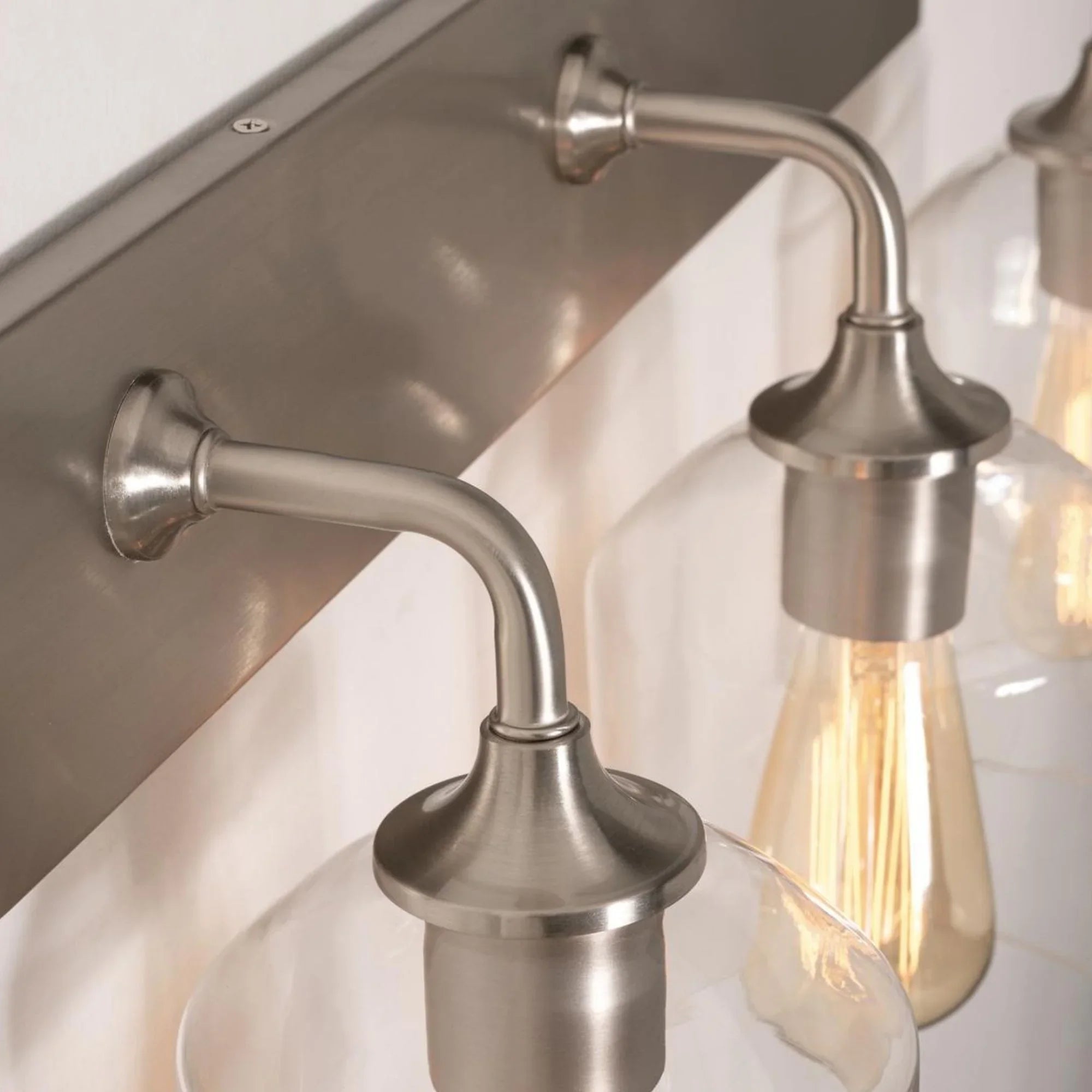 William 24" 3-Light Vanity, Satin Nickel Finish - Bees Lighting