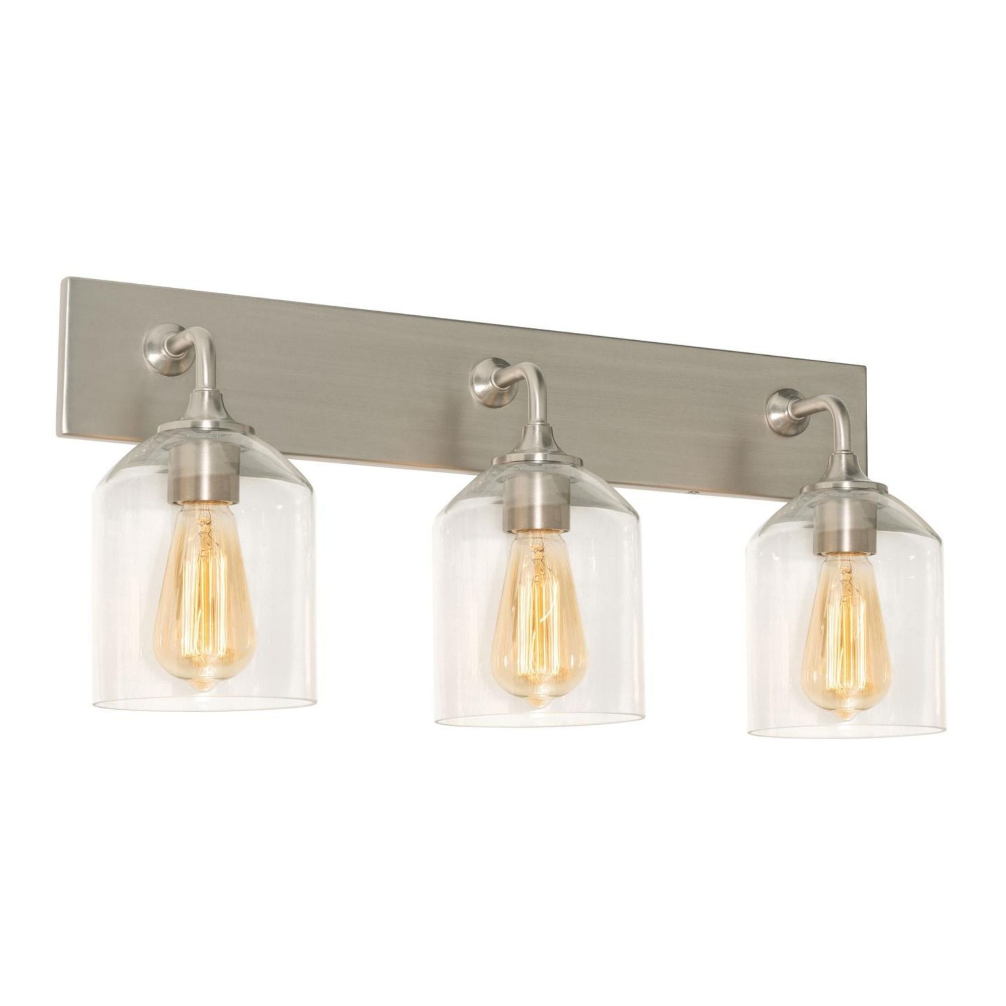 William 3 Lights 24 In. Vanity Light Satin Nickel Finish - Bees Lighting