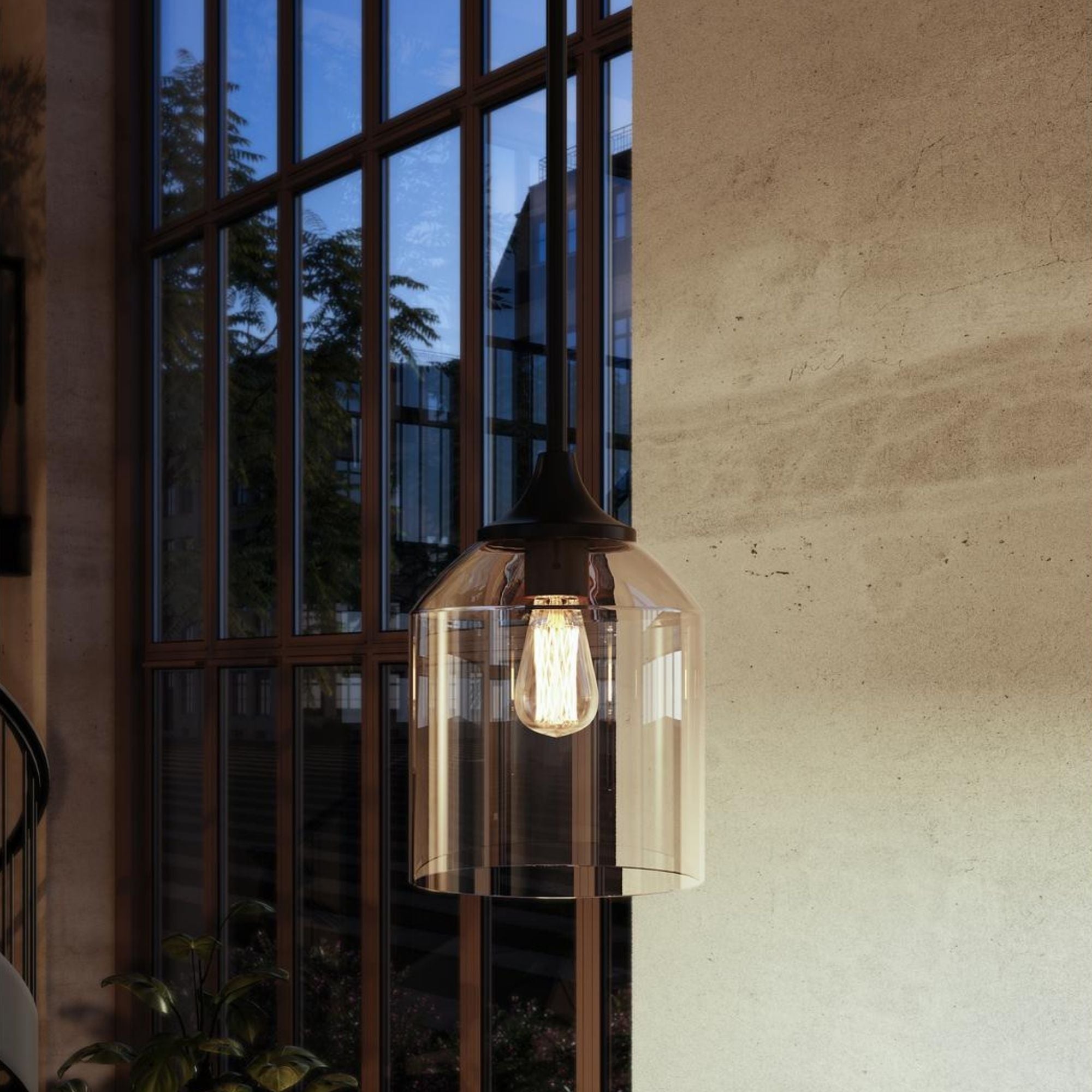 William 8 In. Pendant Light Black Finish - Bees Lighting
