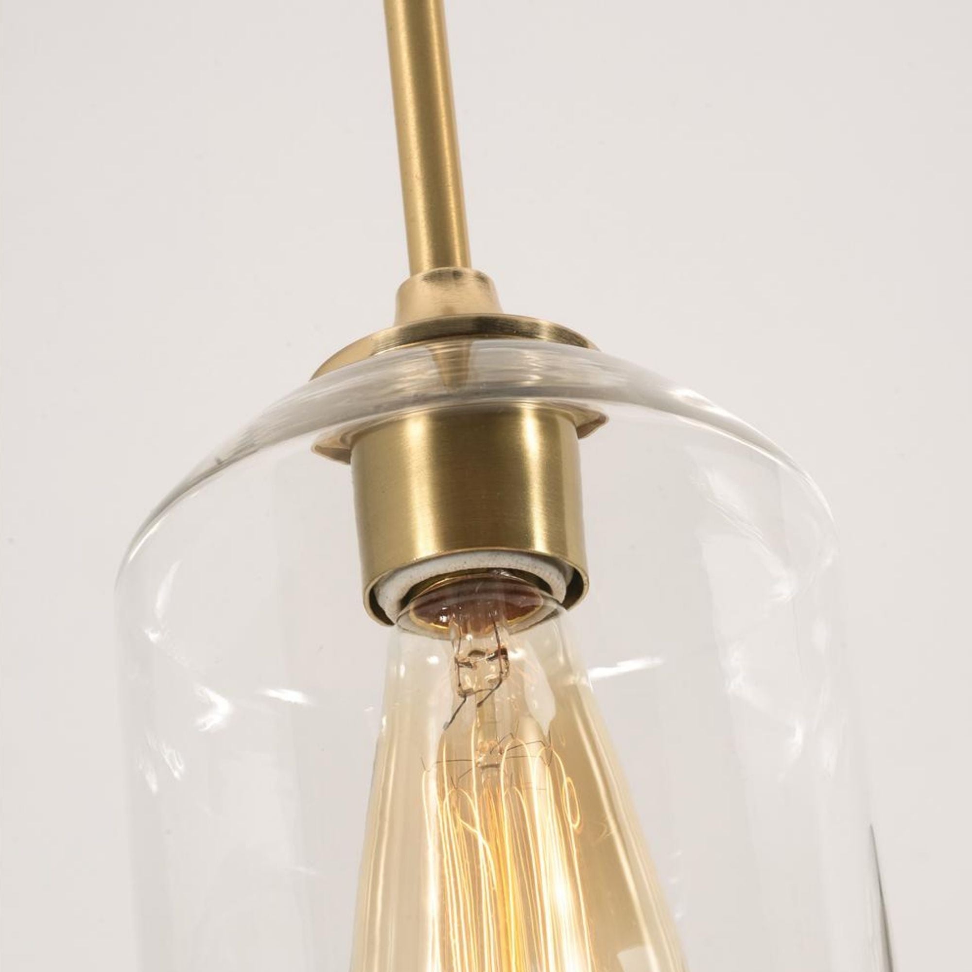William 8 In. Pendant Light Satin Brass Finish - Bees Lighting