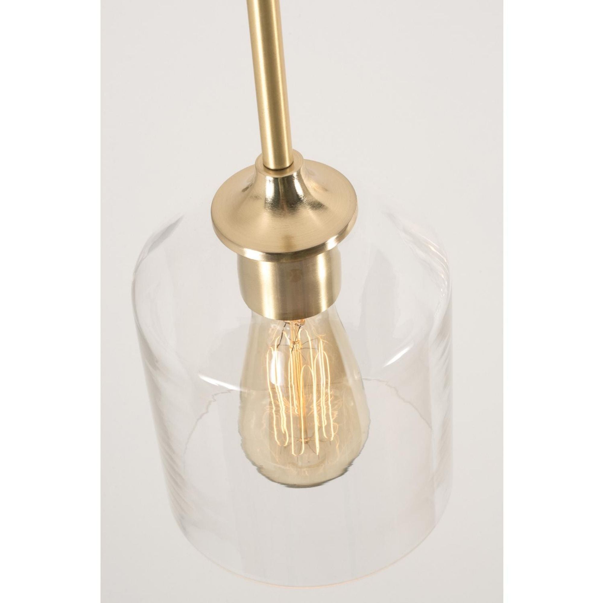 William 8 In. Pendant Light Satin Brass Finish - Bees Lighting