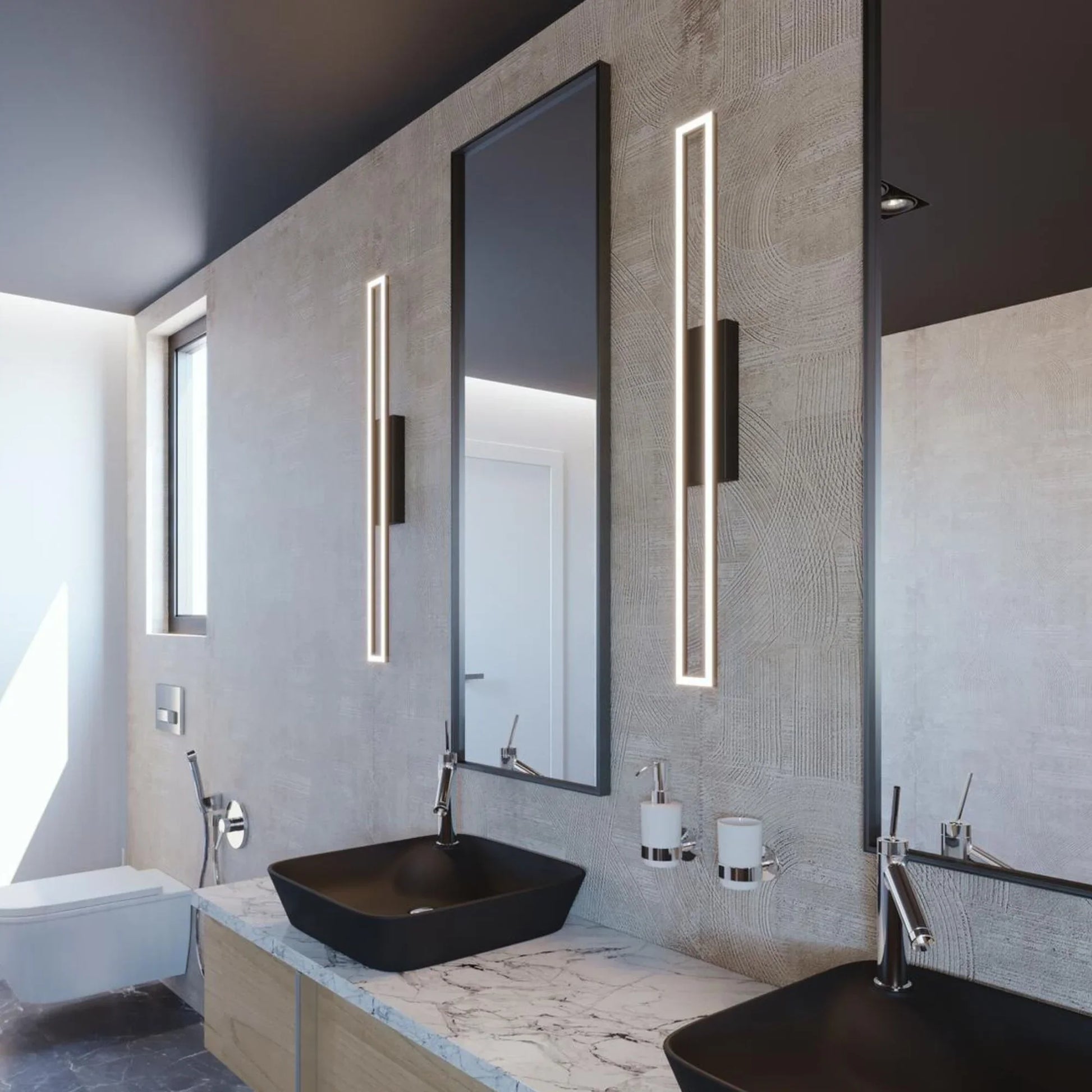 Zola 24" LED Vanity, Black Finish - Bees Lighting