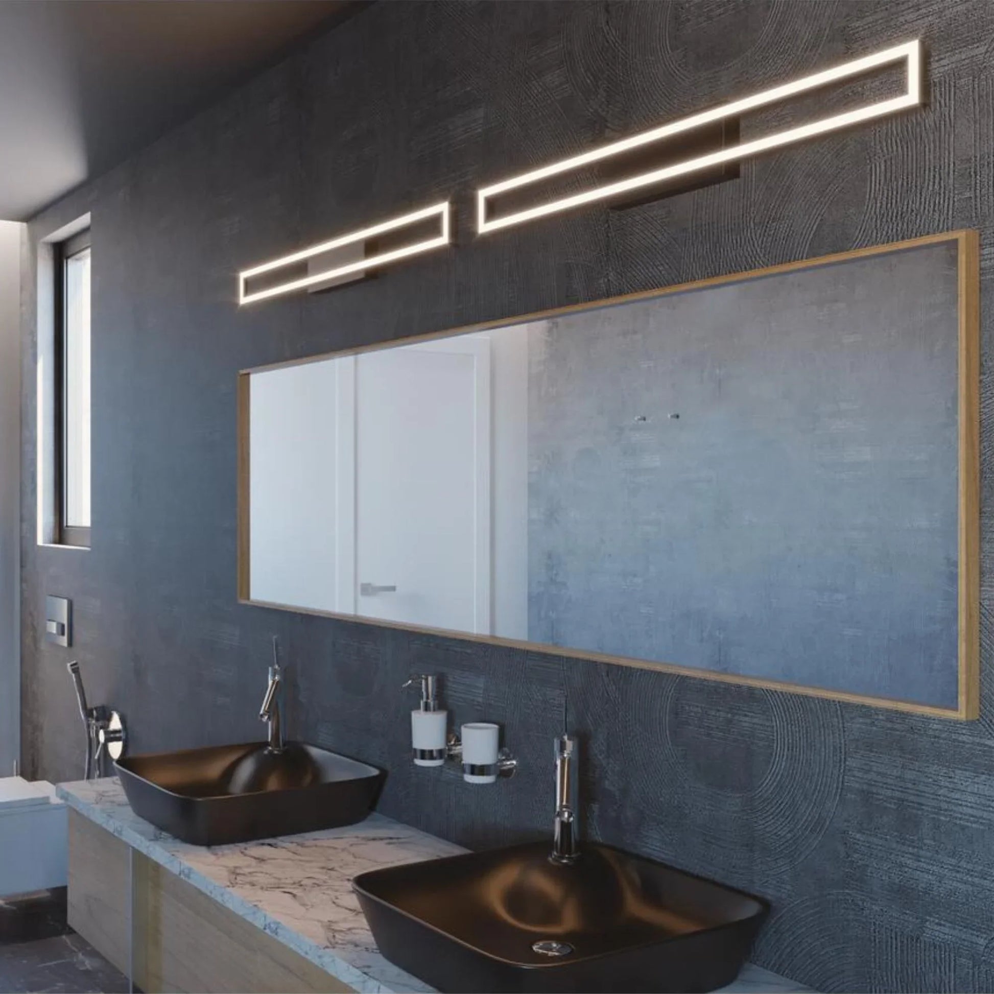 Zola 35" LED Vanity, Black Finish - Bees Lighting
