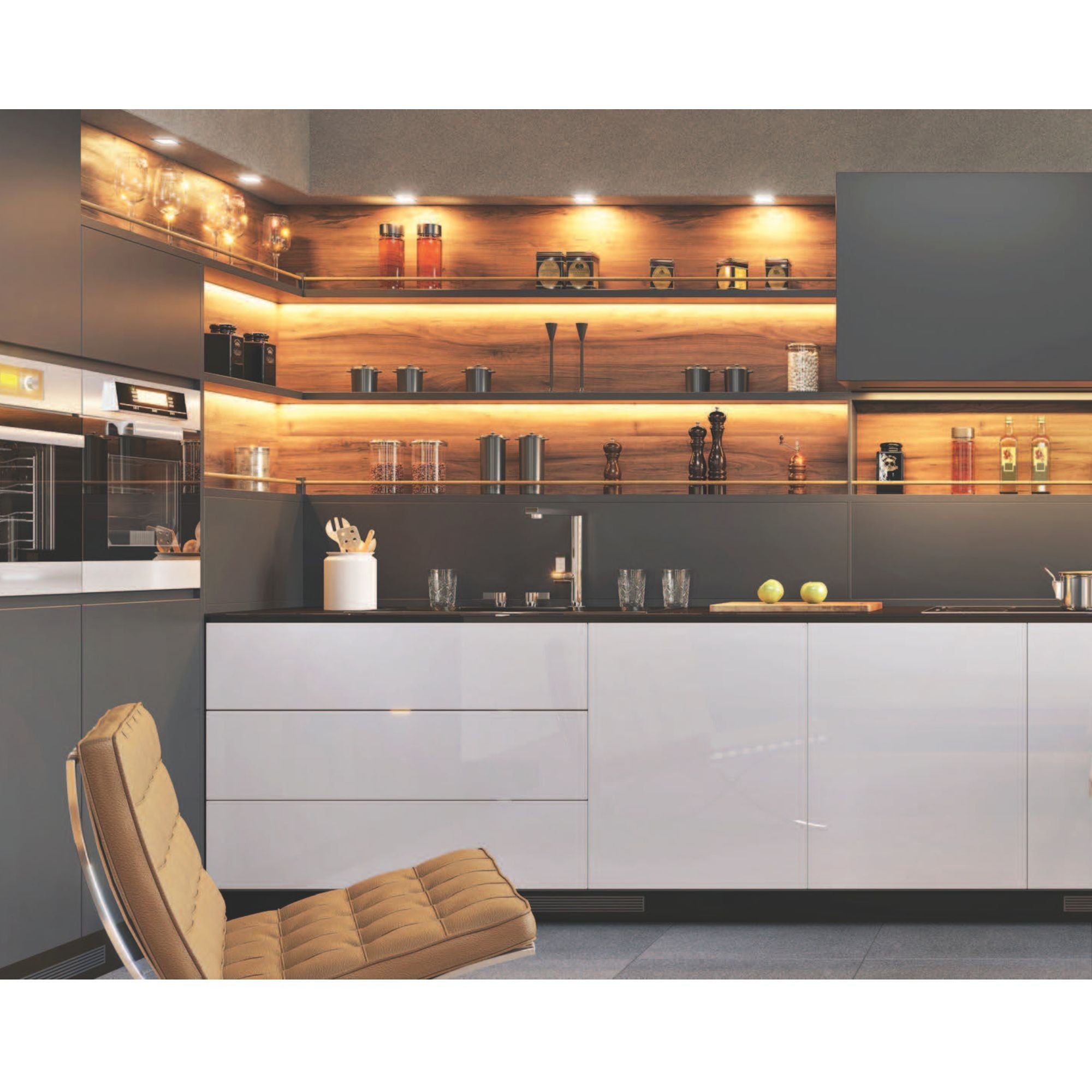 LED 5-Complete 10" Under Cabinet LED Light, Selectable CCT, 7 Watts, 120V, Bronze - Bees Lighting