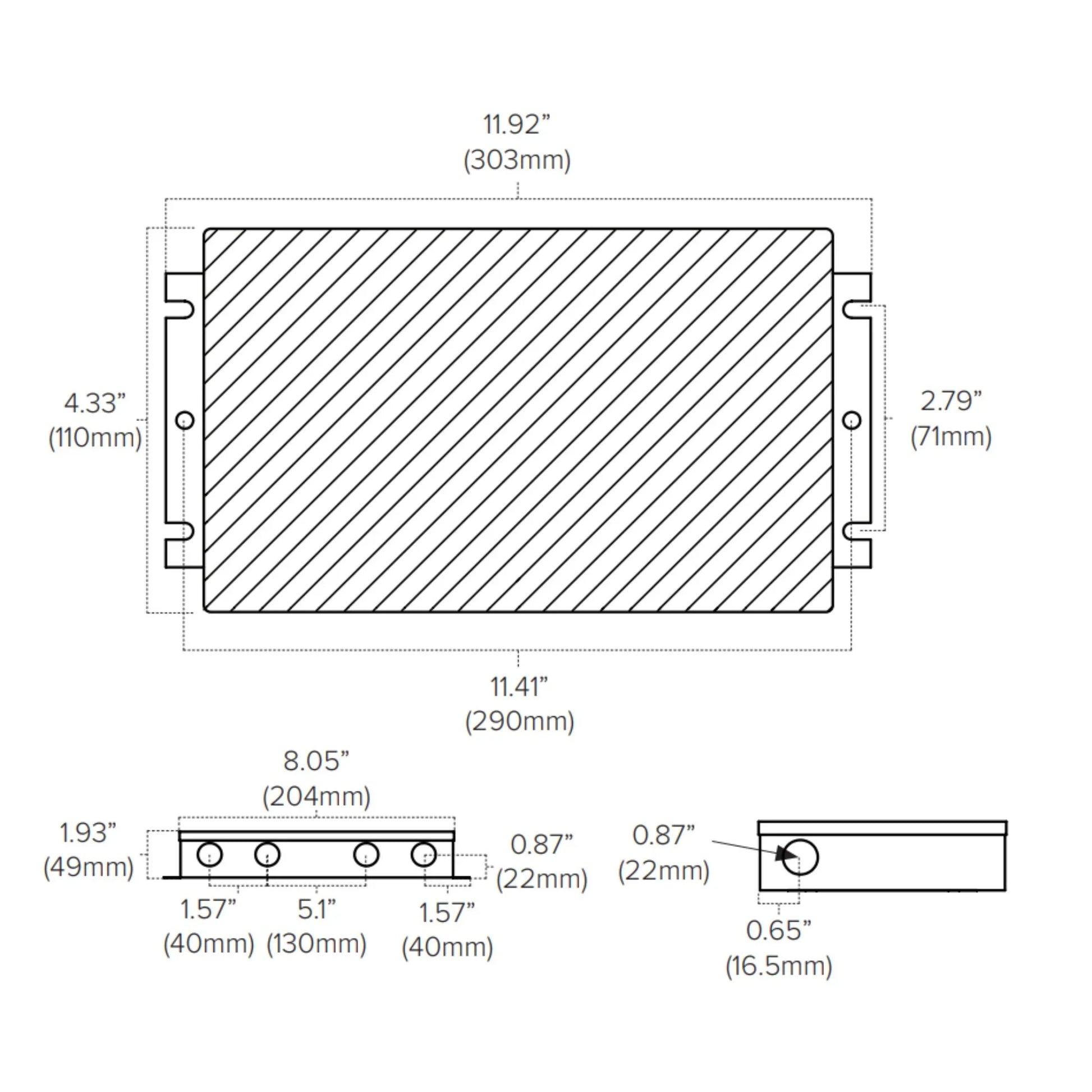 Adaptive 288 Watts, 24VDC LED Driver, ELV, MLV and Triac Dimming, Class 2, 120-277V - Bees Lighting