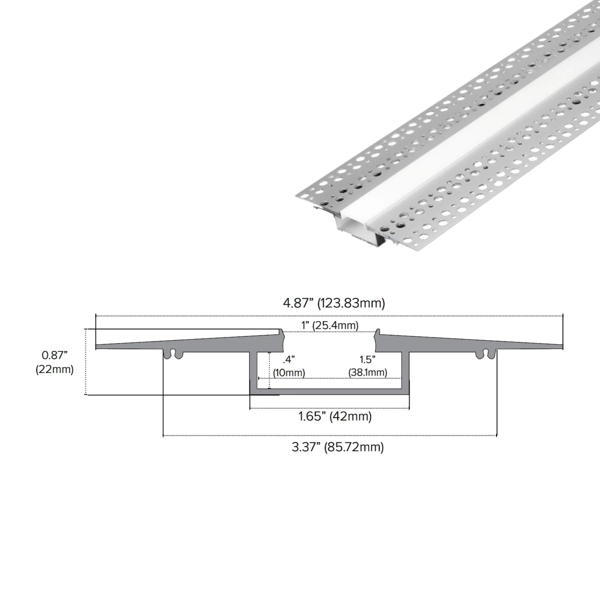 78" Mud-In Aluminum Channel Extrusion Bundle - Bees Lighting