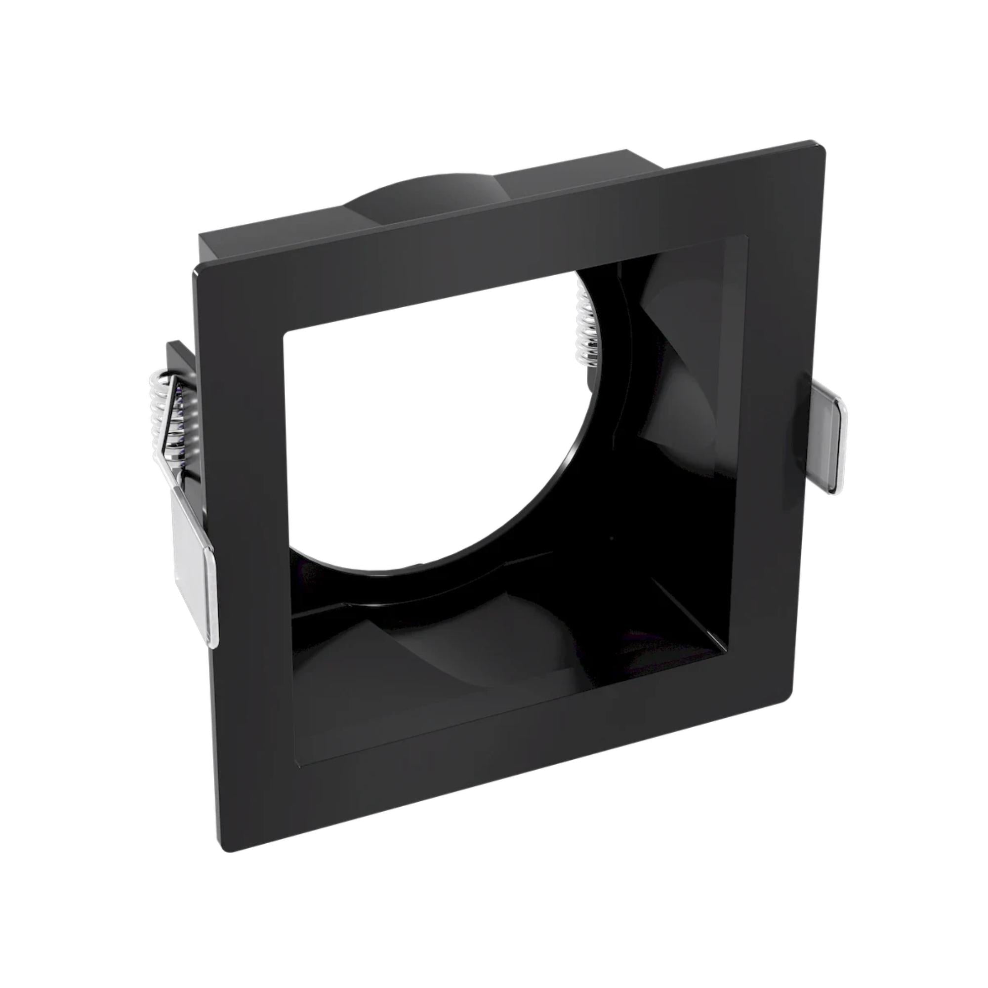 Rhyme 3" Square Trimless LED Downlight, 15W, 1350 Lm, 5-CCT, Black - Bees Lighting