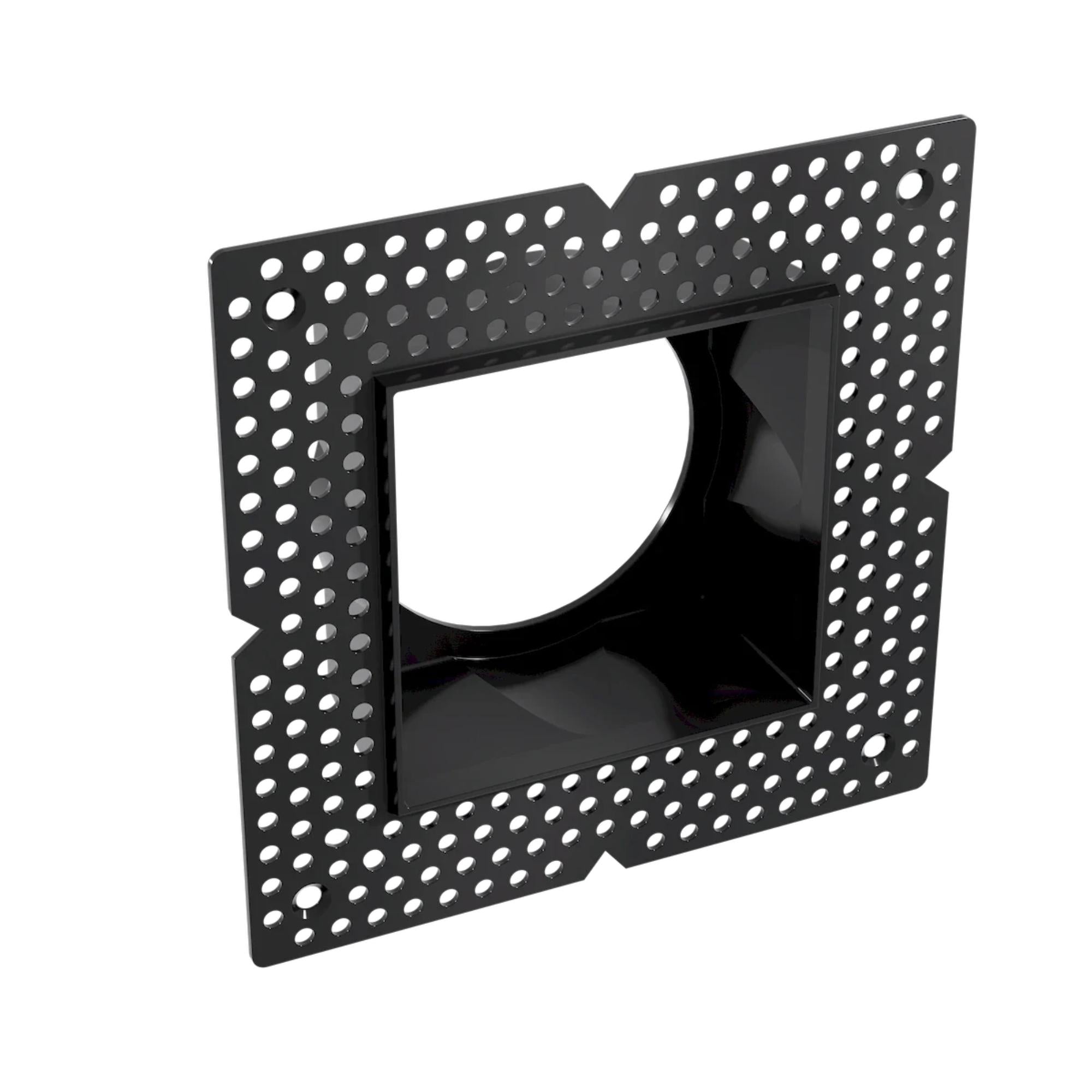 Rhyme 3" Square Trimless LED Downlight, 15W, 1350 Lm, 5-CCT, Black - Bees Lighting
