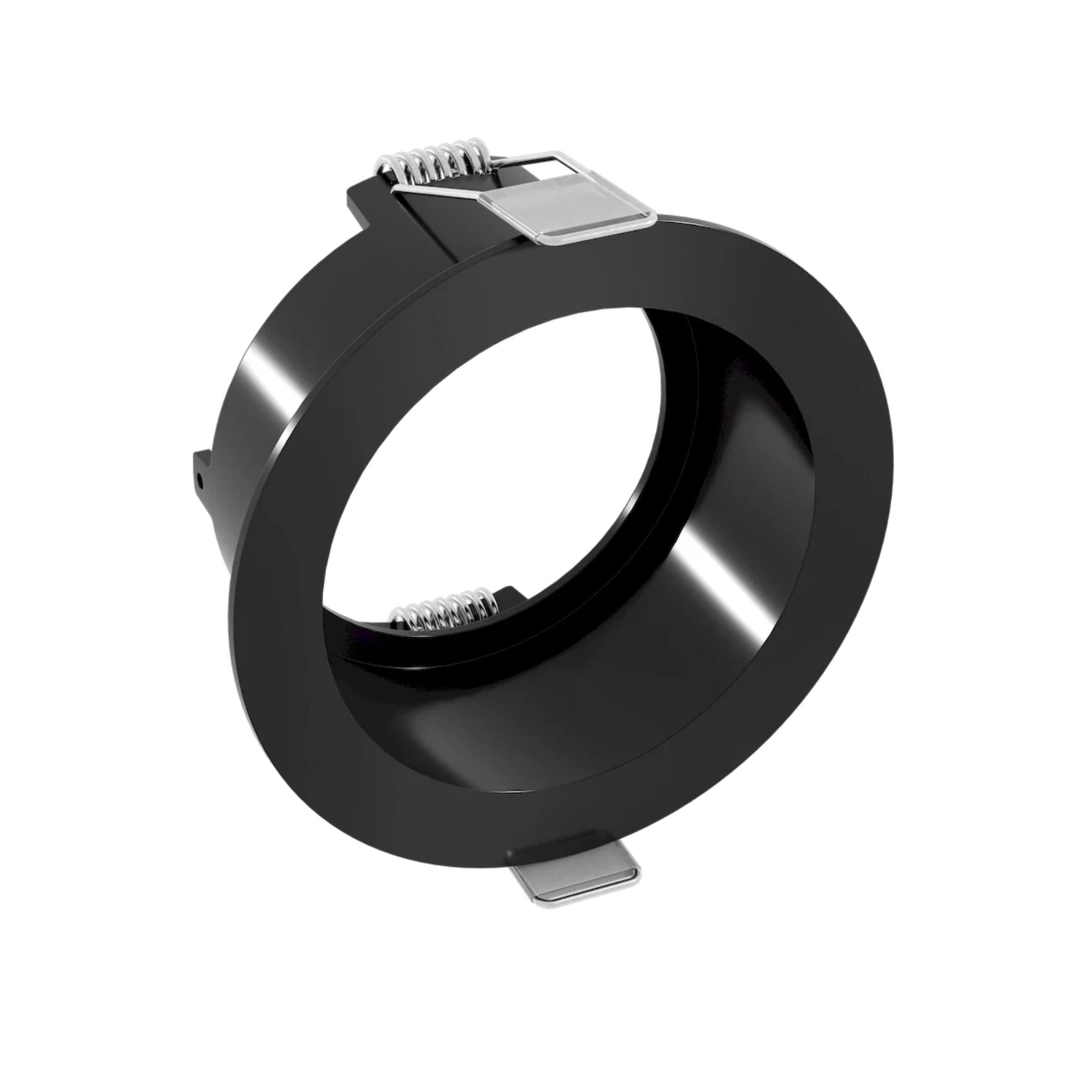 Rhyme 3" Round Gimbal Trimless LED Downlight, 12W, 1190 Lm, 5-CCT, Black - Bees Lighting