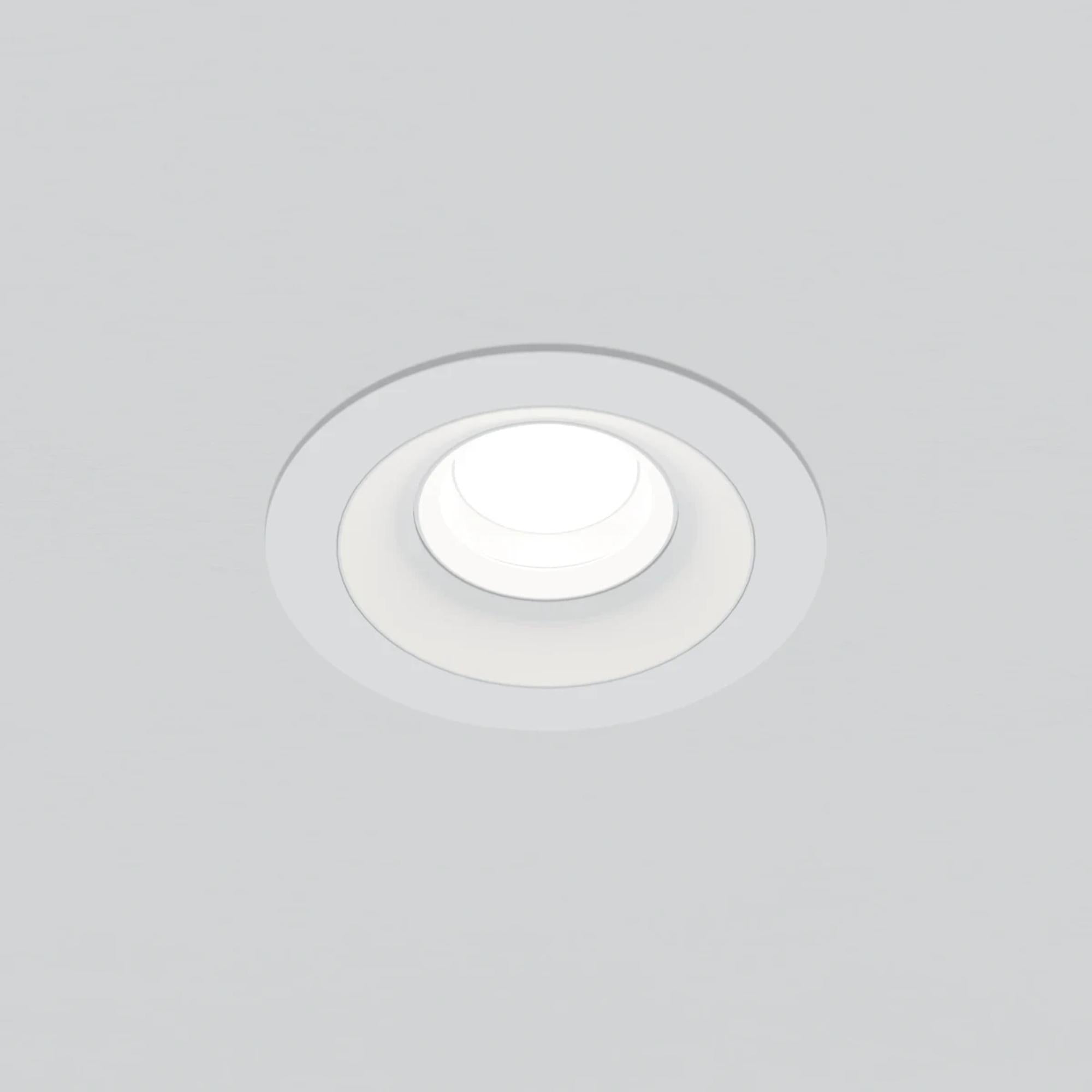 Rhyme 3" Round Gimbal Trimless LED Downlight, 12W, 1250 Lm, 5-CCT, White - Bees Lighting