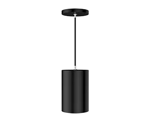 CD34 6" LED Cylinder Ceiling Light, Selectable CCT, Black, 120-277V - Bees Lighting