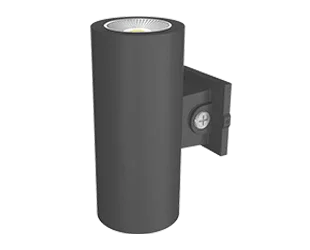 LED Cylinder Wall Light, Up/Down Light, 36W, 3330lm, 30K/40K/50K,120-277V, Bronze - Bees Lighting