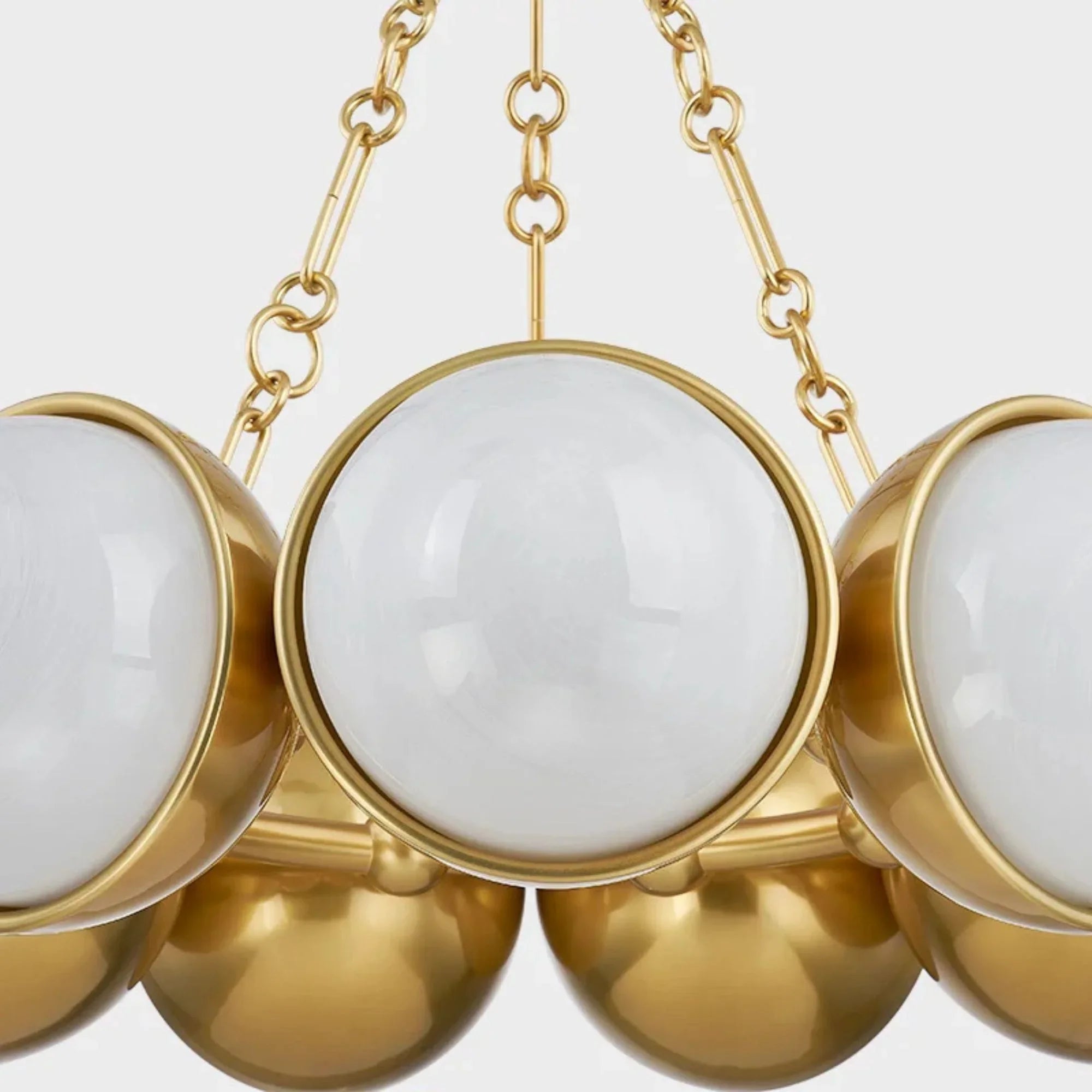 Althea 34" 9-Light Chandelier, Vintage Polished Brass Finish