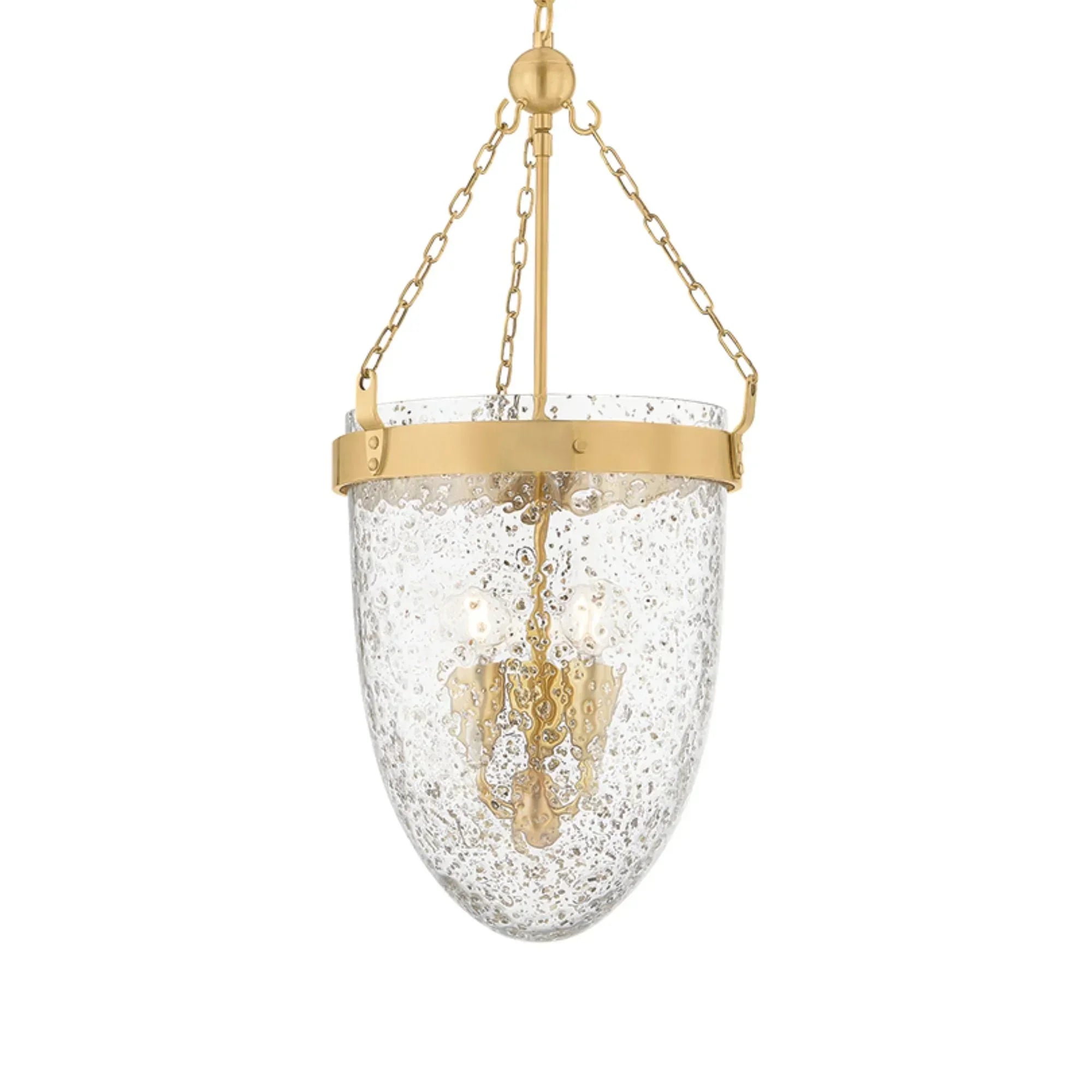 Angus 27" 3-Light Lantern, Vintage Brass Finish