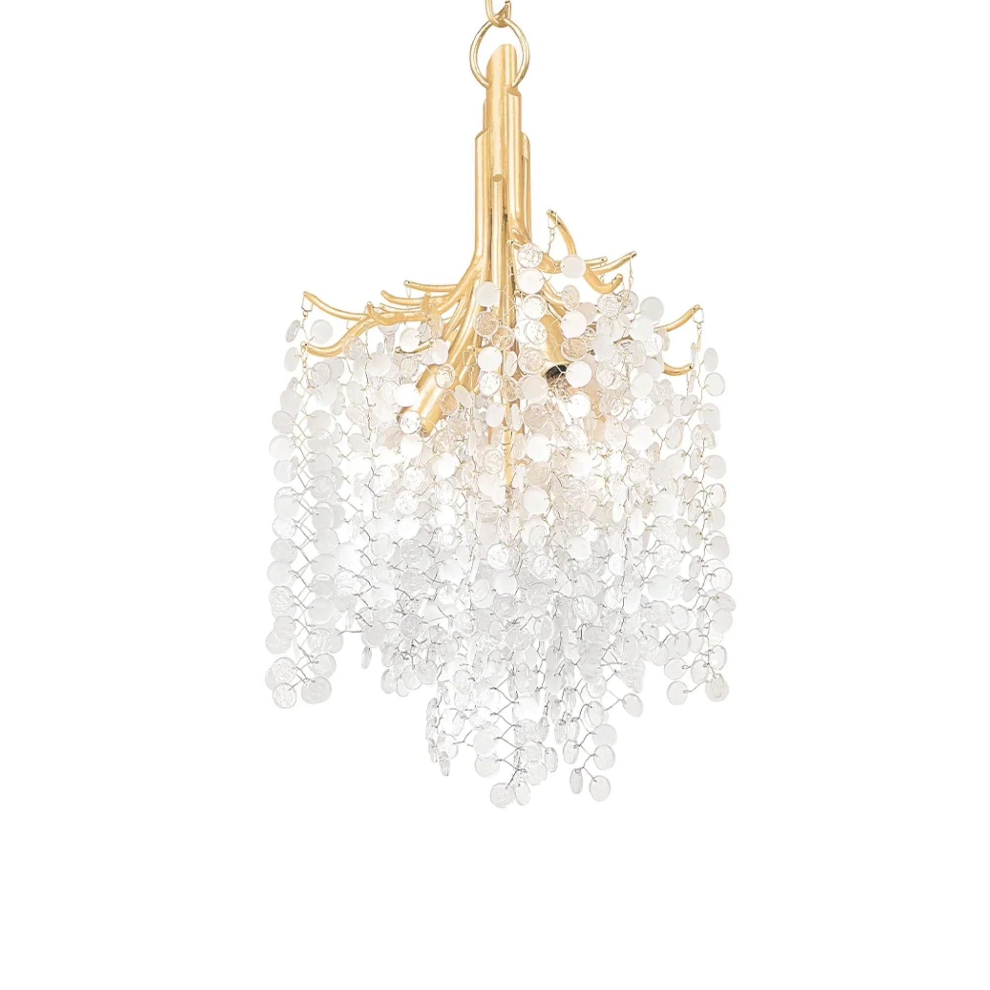 Genoa 27" 5-Light Chandelier, Gold Leaf Finish