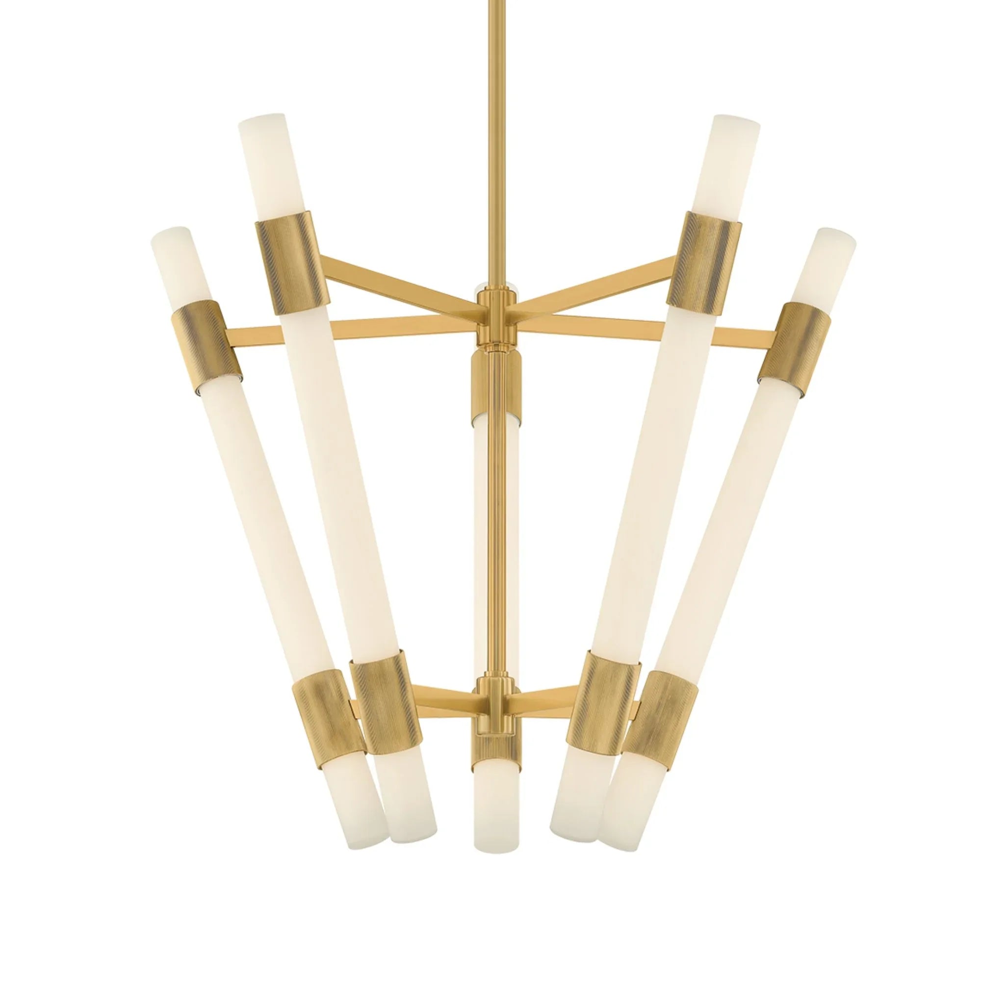Krakow 32" LED Chandelier, Vintage Brass Finish