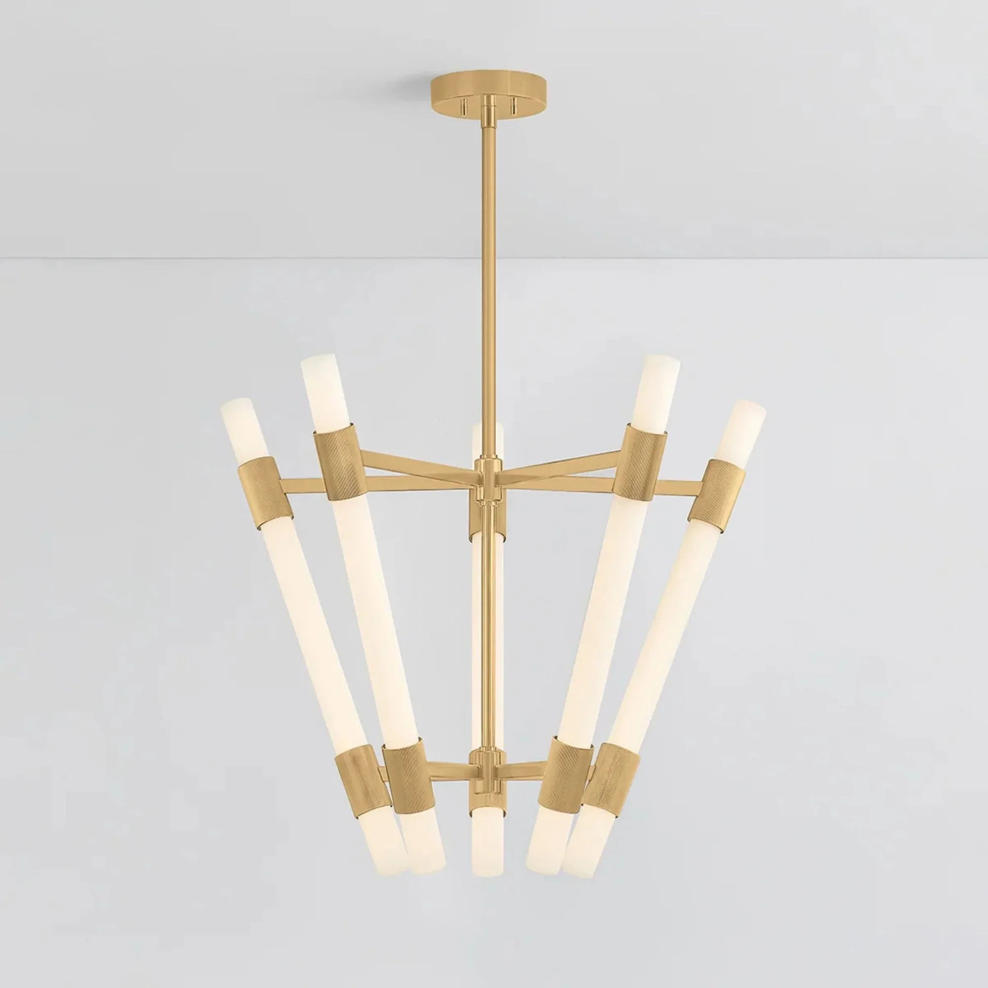 Krakow 32" LED Chandelier, Vintage Brass Finish