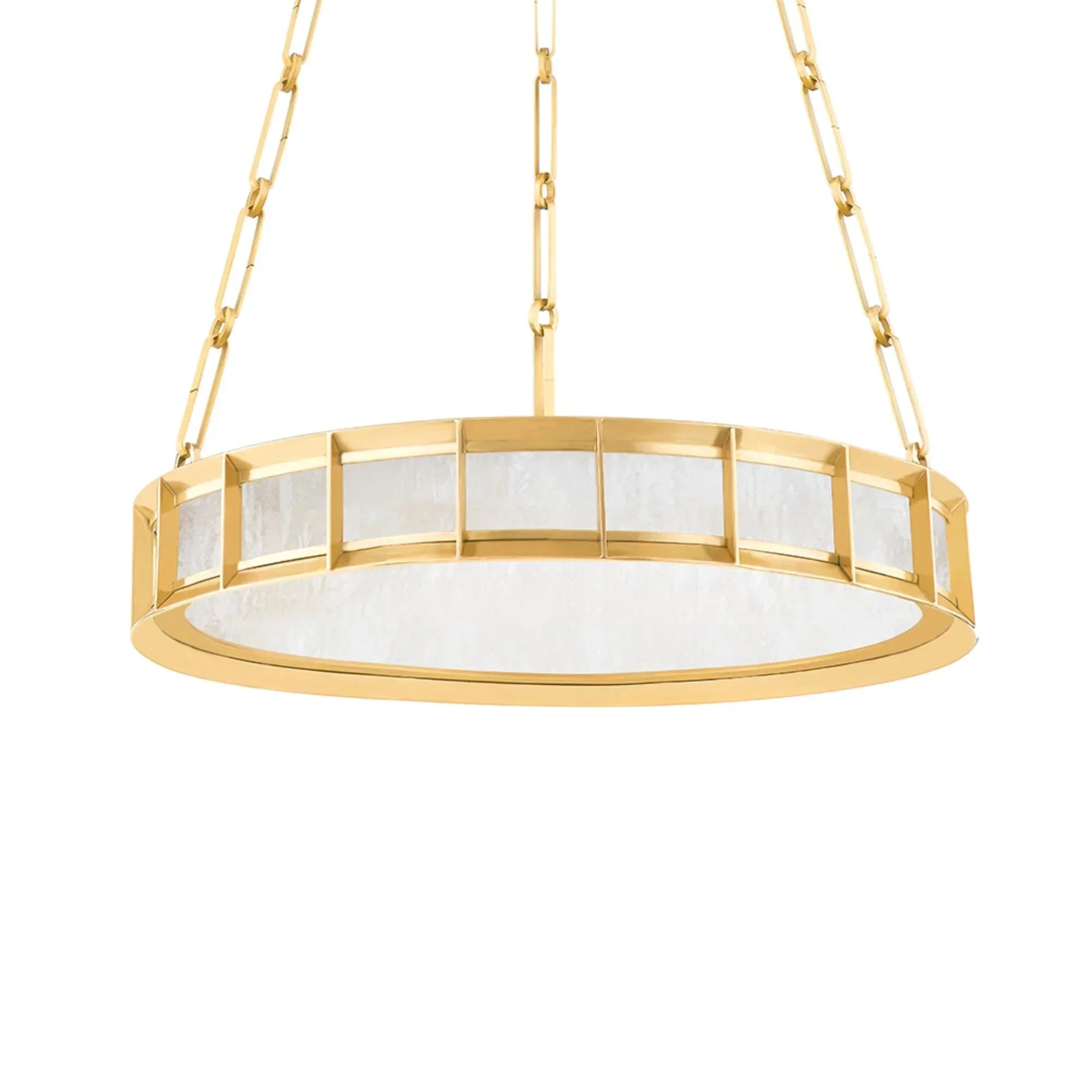 Leda 20" LED Chandelier, Vintage Brass Finish