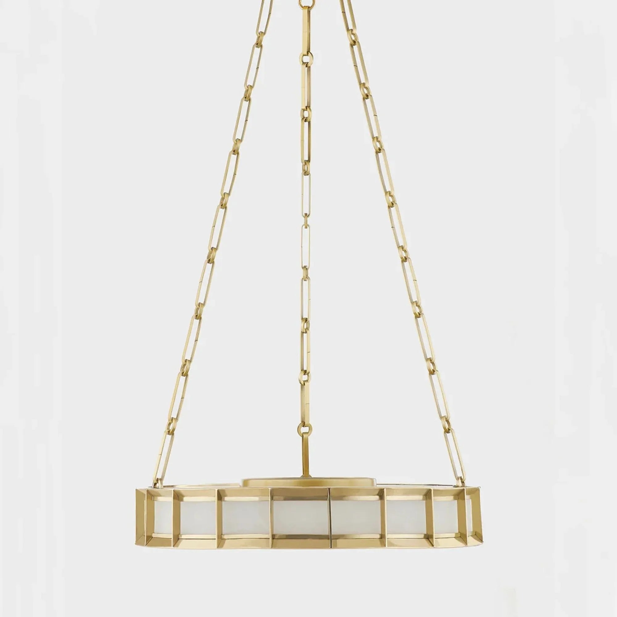 Leda 20" LED Chandelier, Vintage Brass Finish