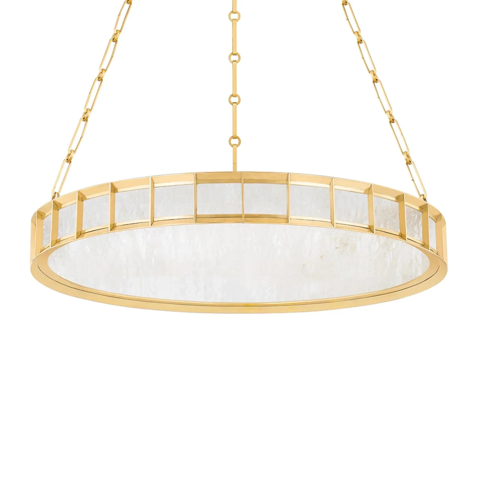 Leda 30" LED Chandelier, Vintage Brass Finish