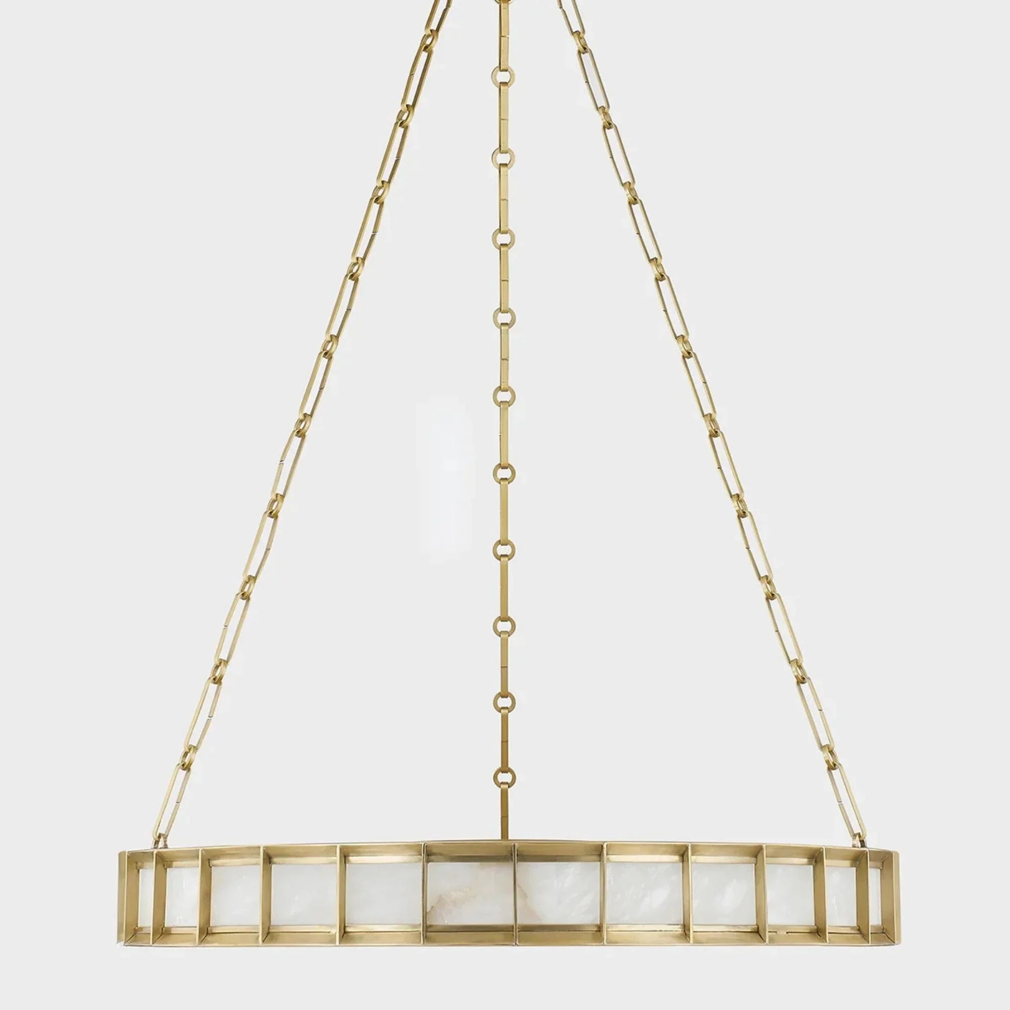 Leda 30" LED Chandelier, Vintage Brass Finish