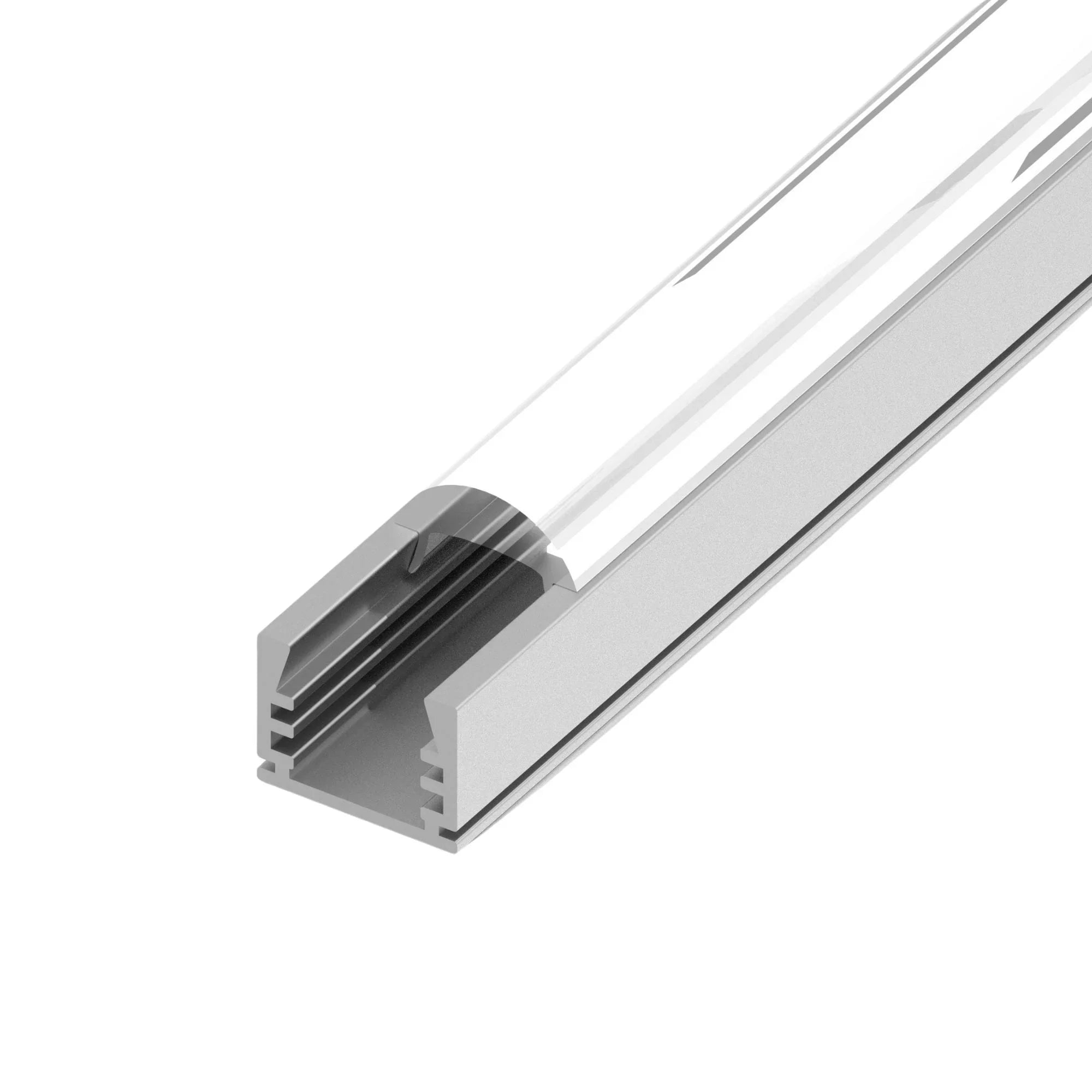 96" Narrow Beam Grazer Channel, Clear Matte Optic Lens, Aluminum - Bees Lighting