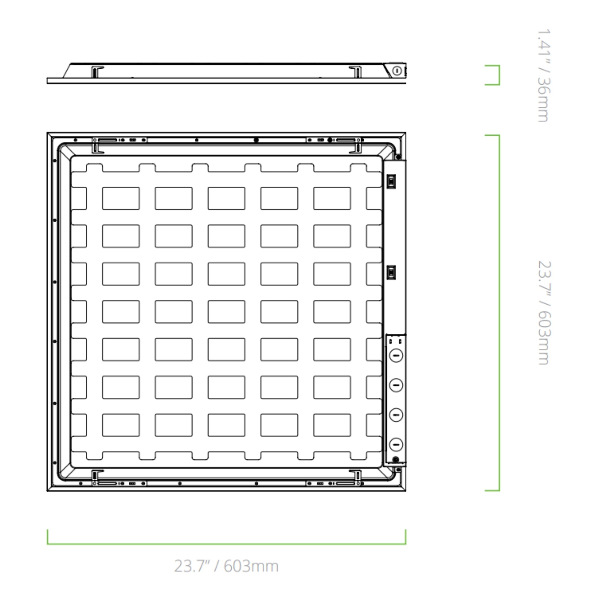 2x2 LED Flat Panel Light, 5000 Lumens, 40W, 35K/40K/50K, 120-277V