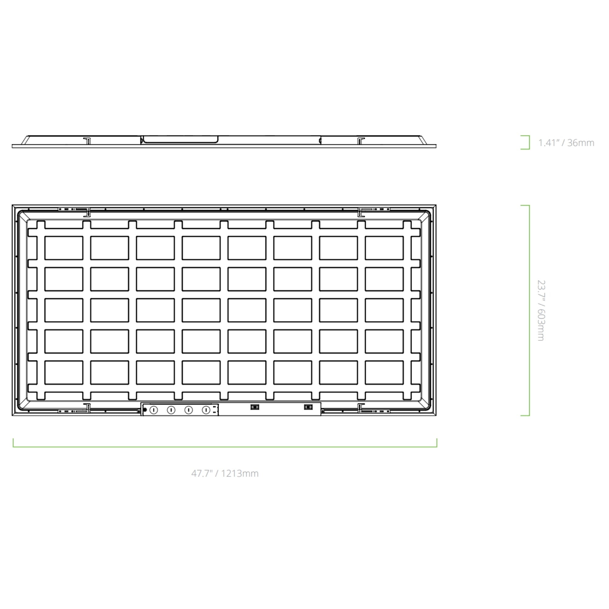 2x4 LED Flat Panel Light, 6250 Lumens, 50W, 35K/40K/50K, 120-277V