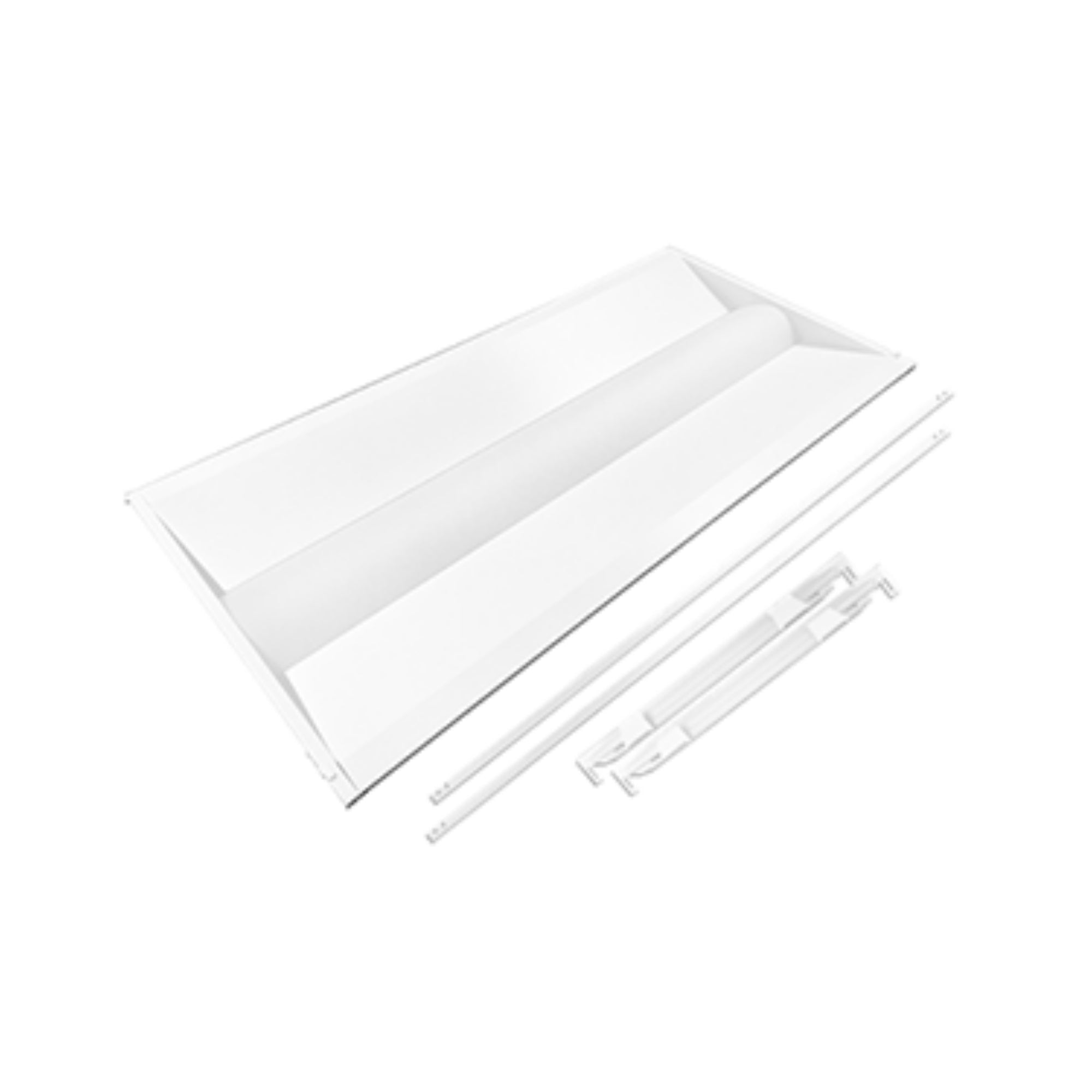2x4 LED Troffer Retrofit, 34W, 3125/4250 Lumens, 35K/40K/50K, Center Basket - Bees Lighting