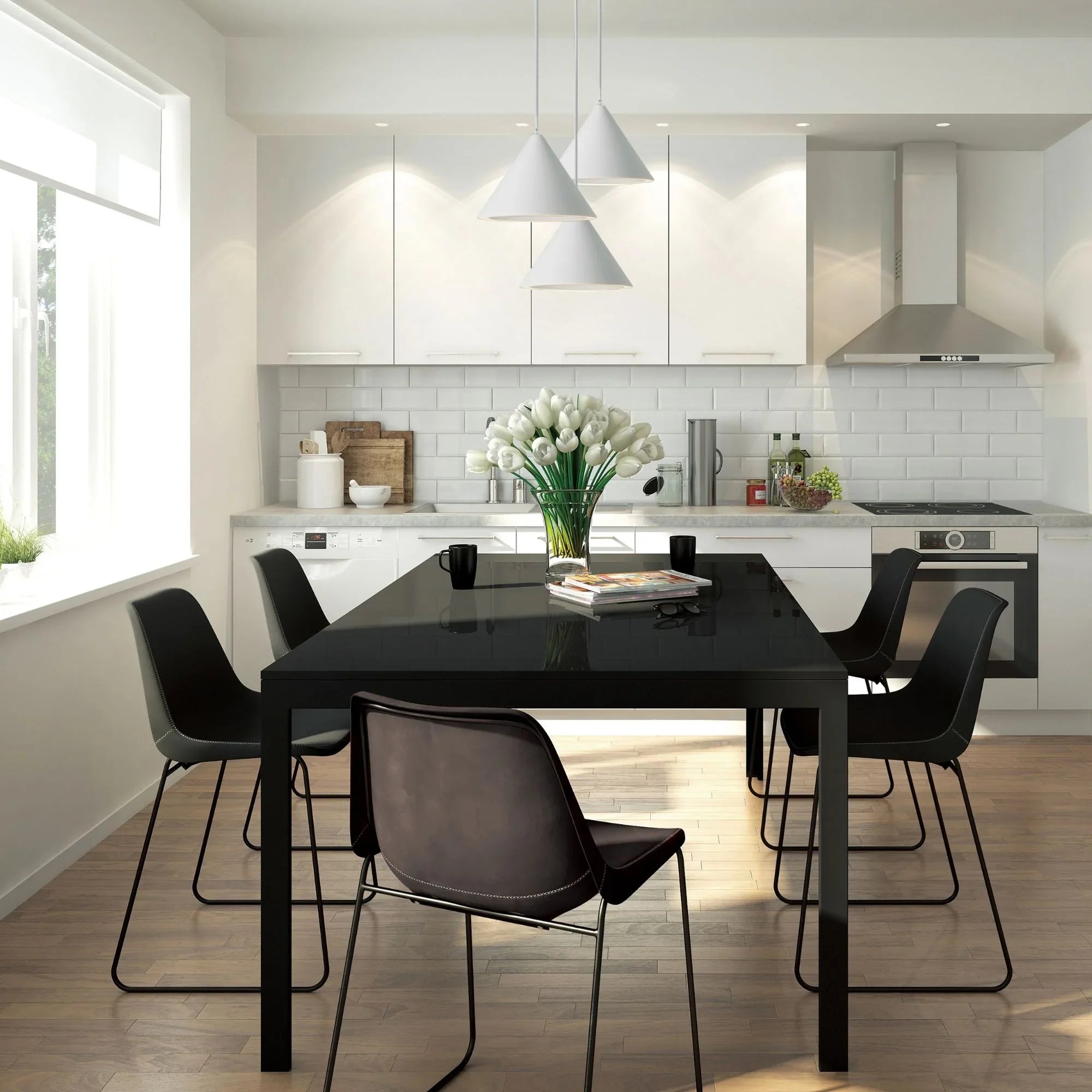 Abyss 10" Mini Cone LED Pendant, Matte White Finish