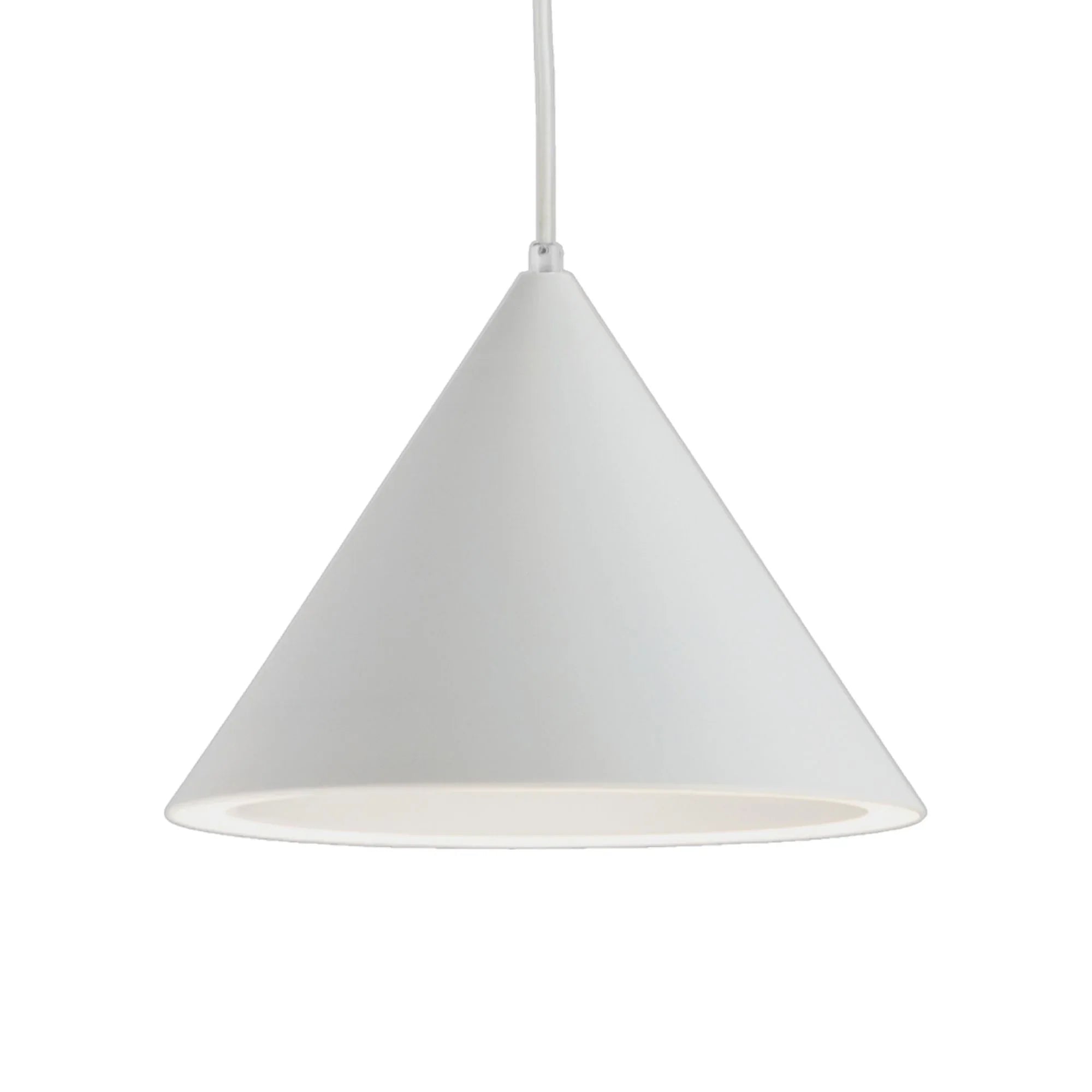 Abyss 13" Cone LED Pendant, Matte White Finish