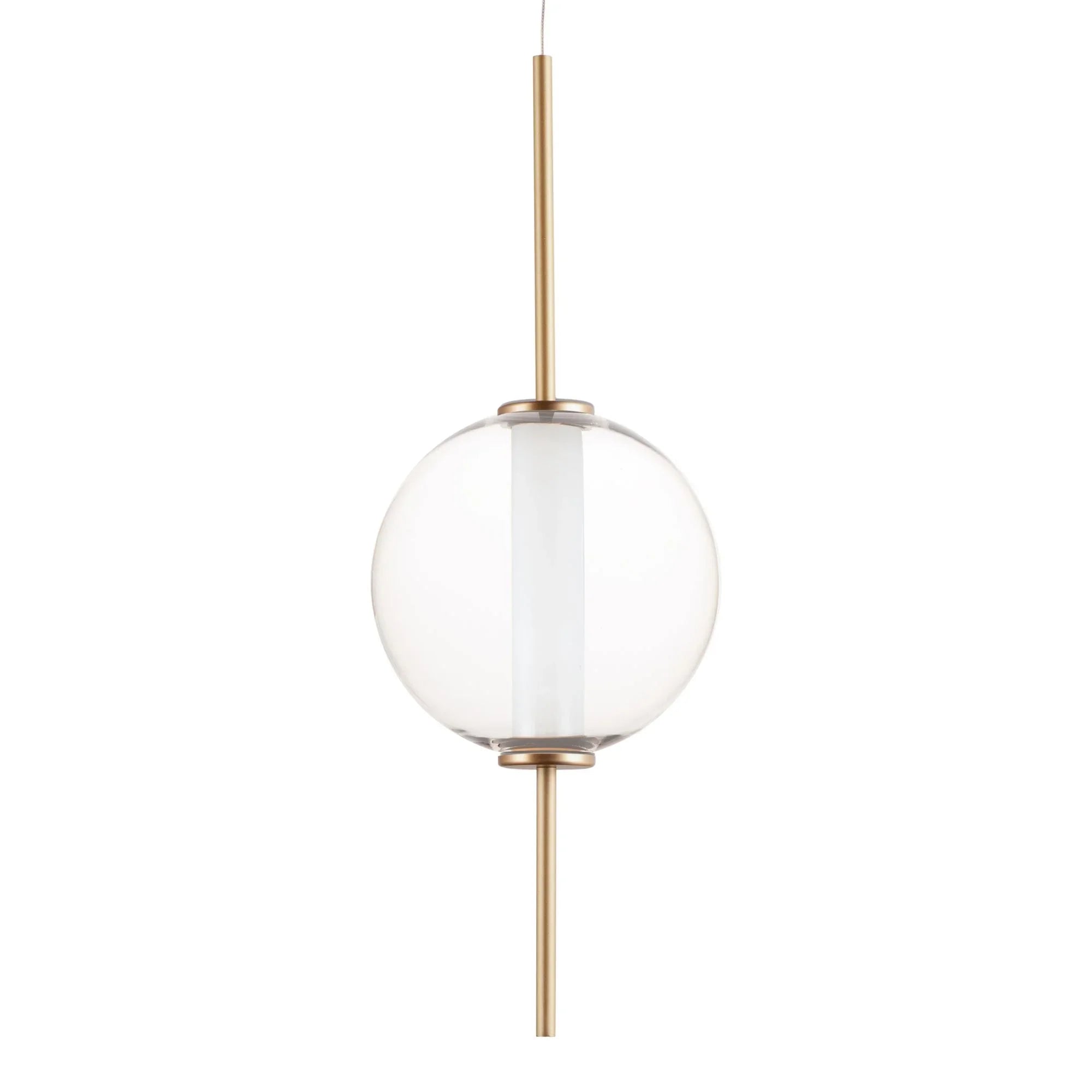 Axle 8" LED Pendant, Gold Finish