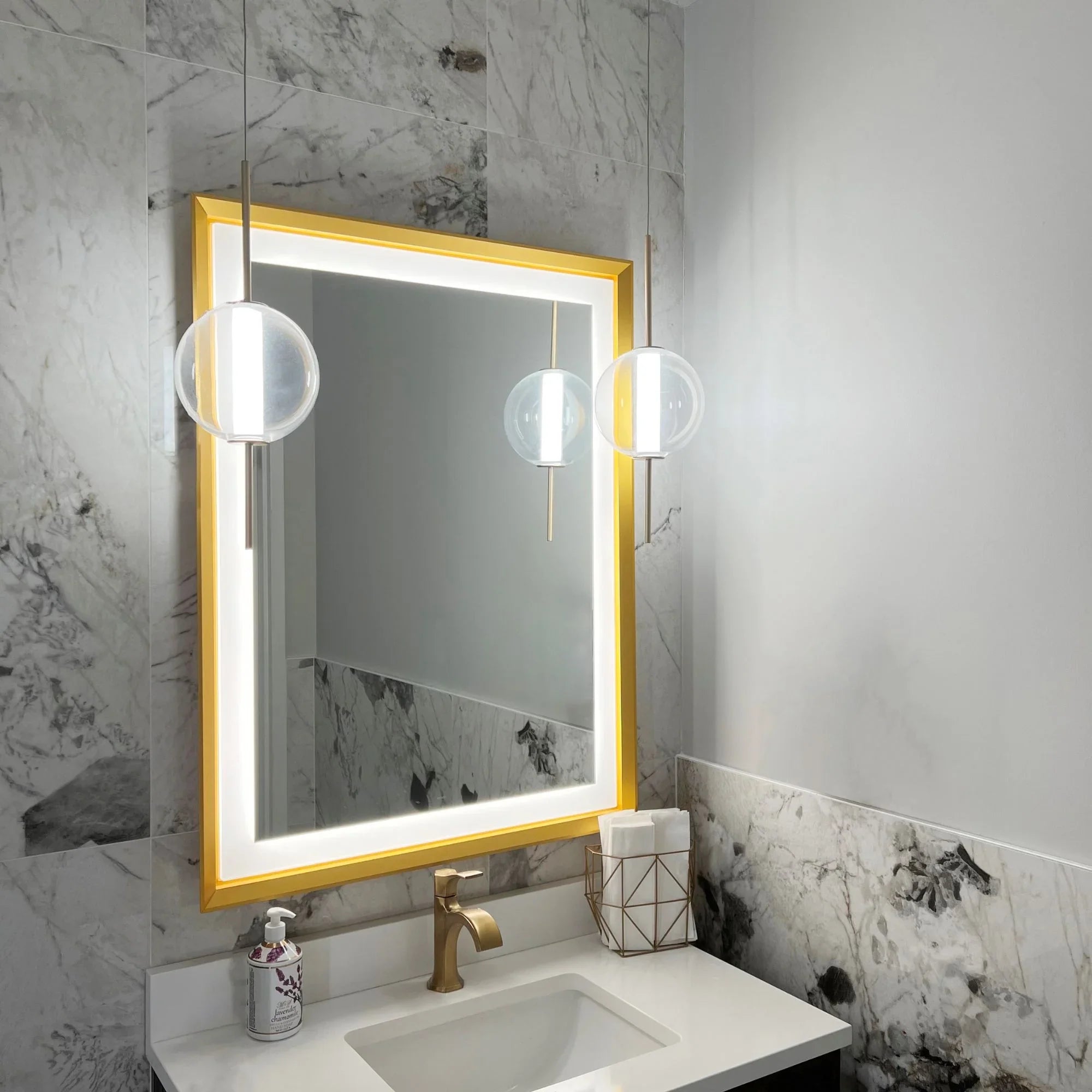 Axle 8" LED Pendant, Gold Finish