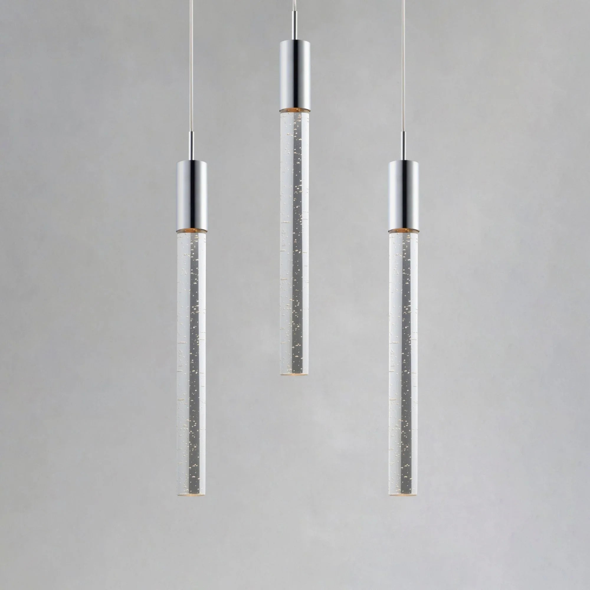 Big Fizz 13" 3-Light LED Pendant, Polished Chrome Finish