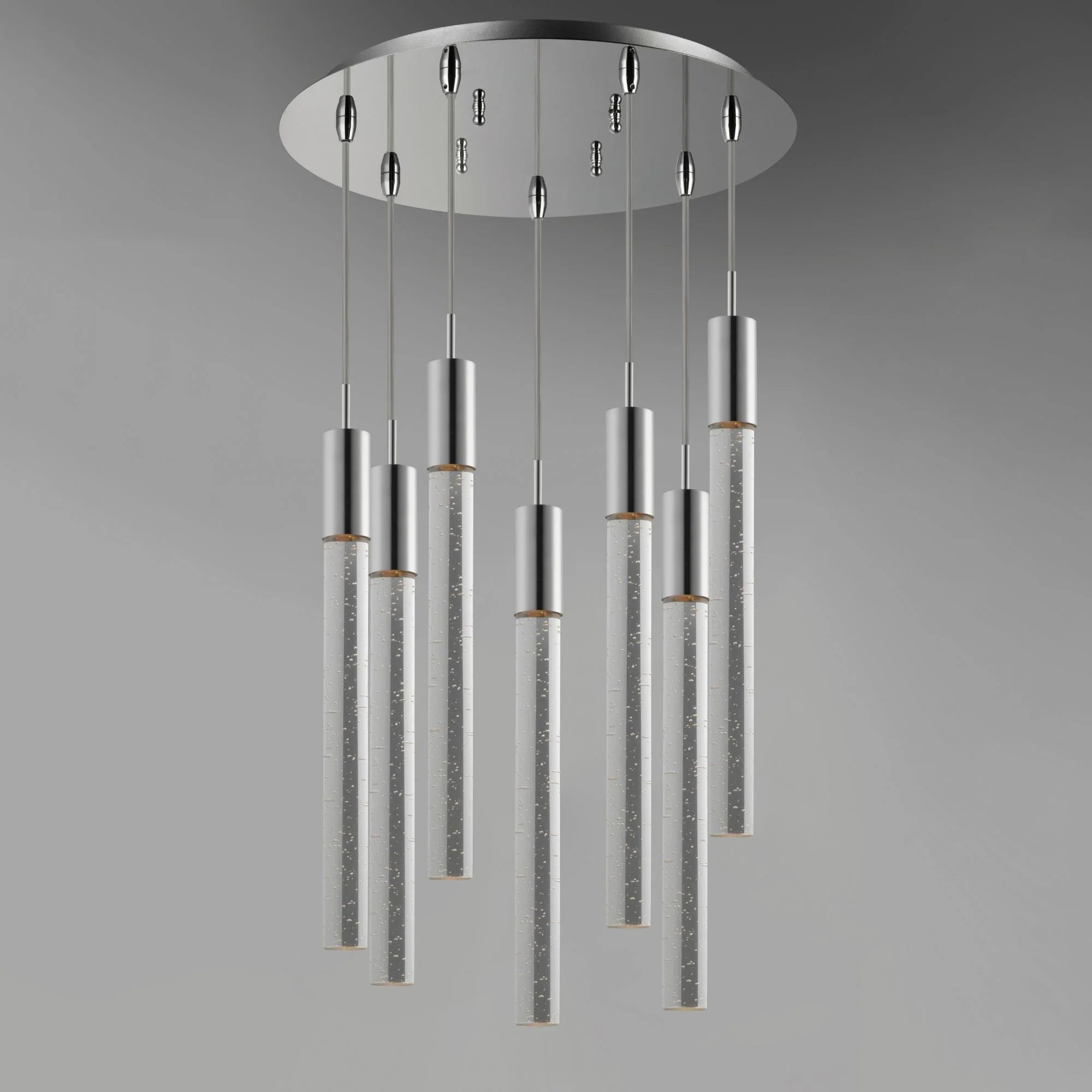 Big Fizz 16" 7-Light LED Pendant, Polished Chrome Finish