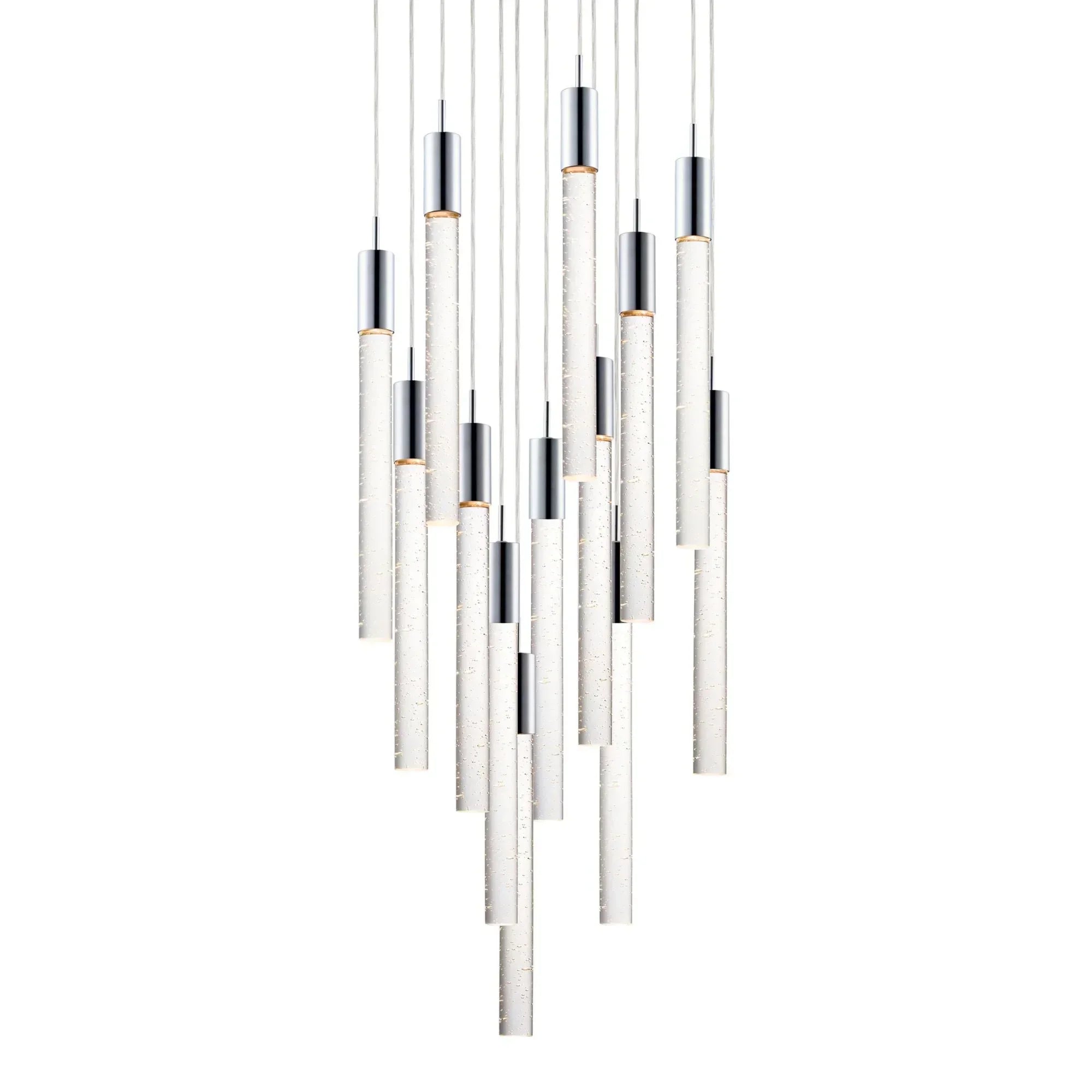 Big Fizz 20" 13-Light LED Pendant, Polished Chrome Finish