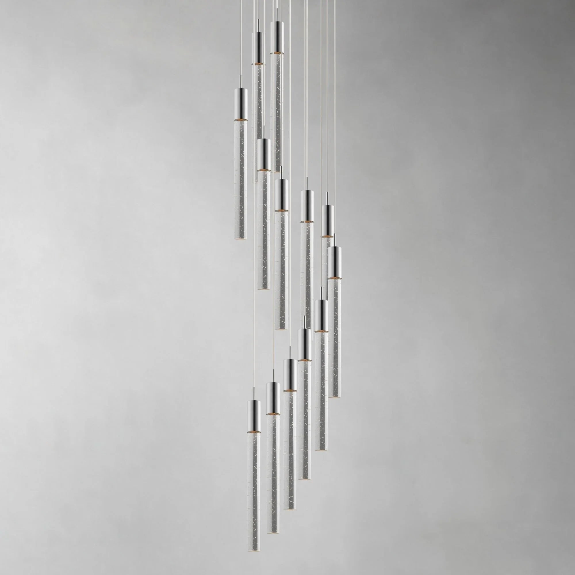 Big Fizz 20" 13-Light LED Pendant, Polished Chrome Finish