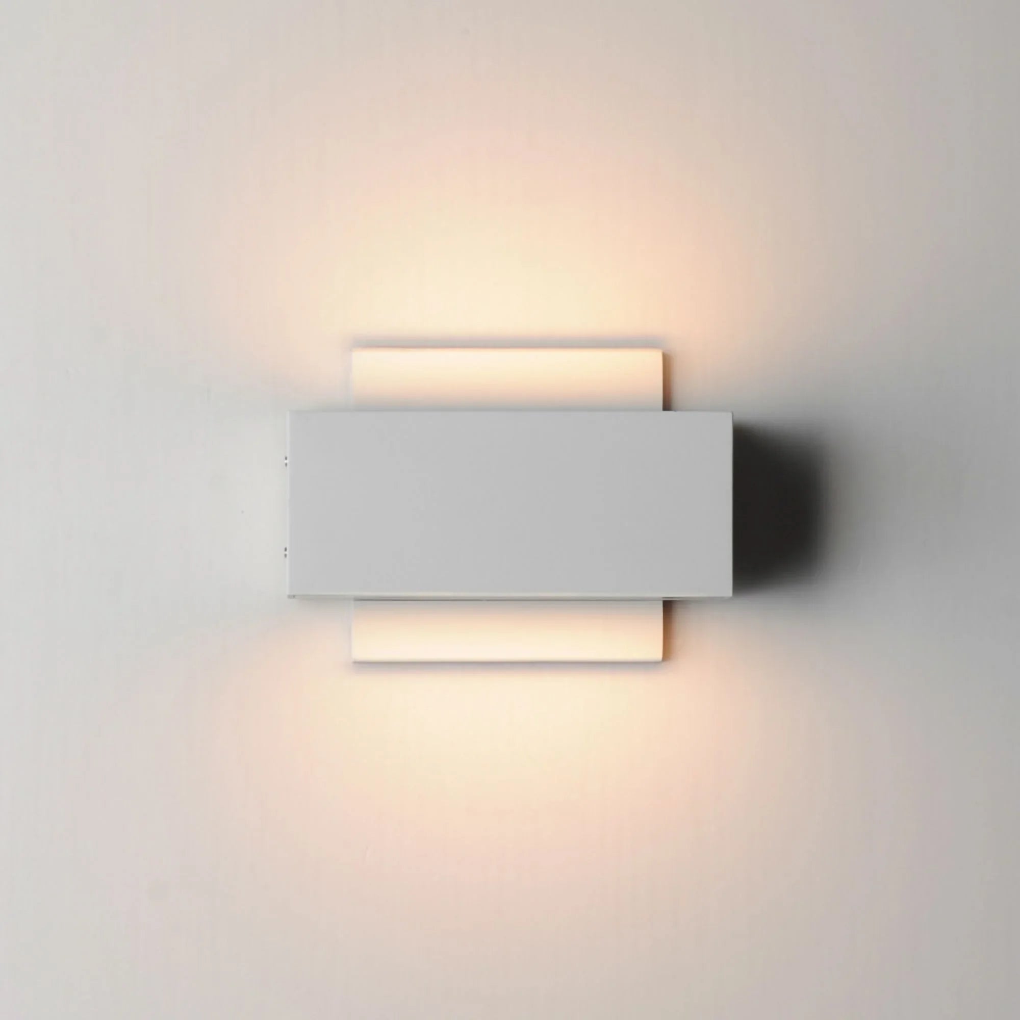 Blok 7" LED Outdoor Wall Sconce, White Finish