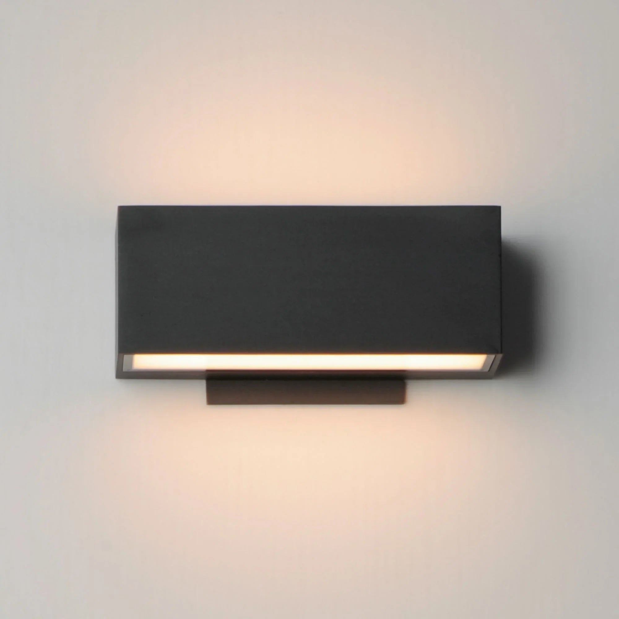 Blok 9" LED Outdoor Wall Sconce, Black Finish