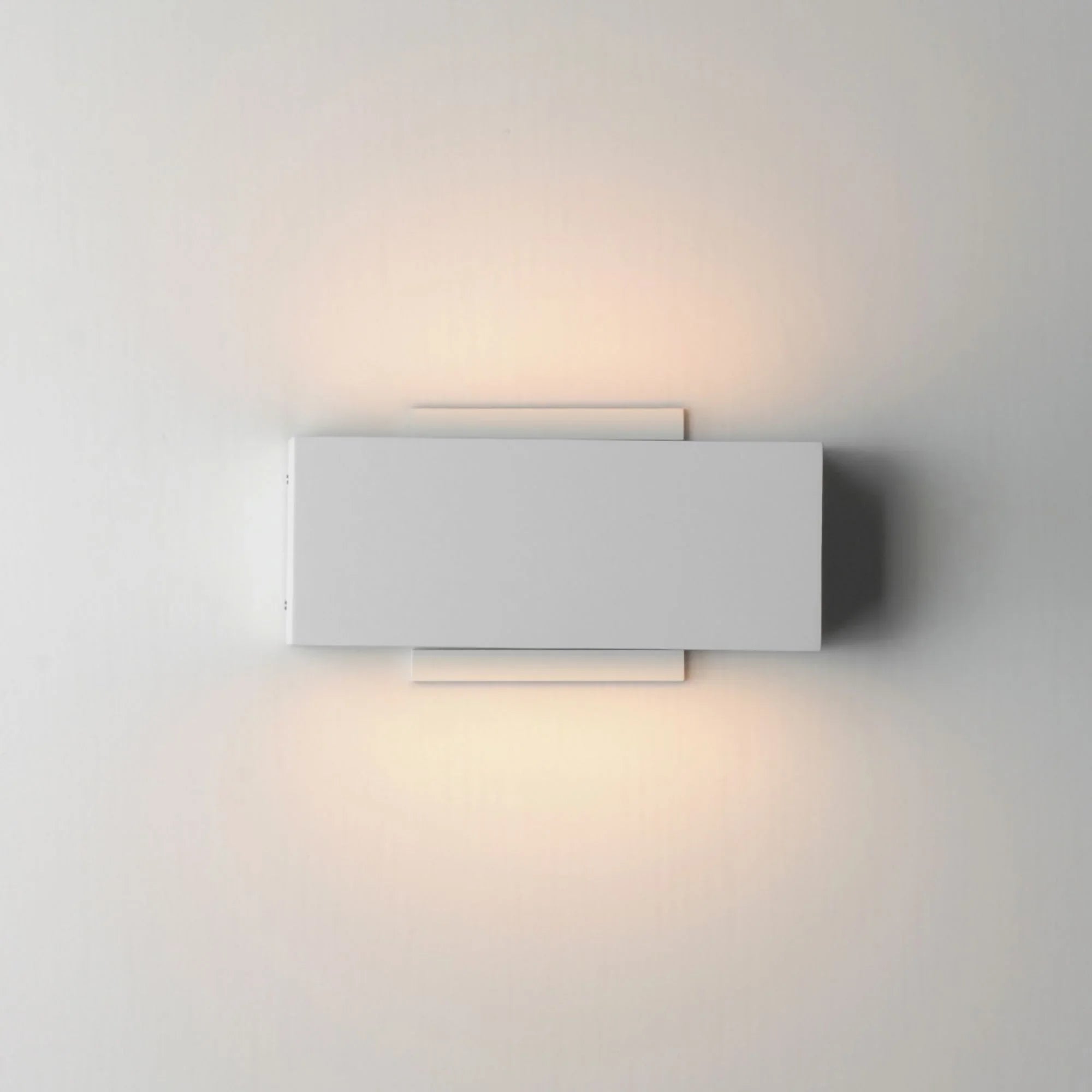 Blok 9" LED Outdoor Wall Sconce, White Finish